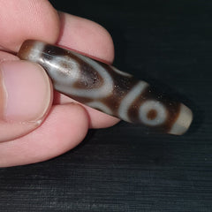 Old Himalayan Indo Tibetan 3 Eyes Agate DZI Bead Unique pattern