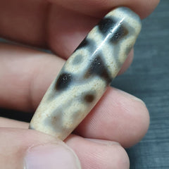 Very Unique 5 eyes Old Himalayan Indo Tibetan Agate DZI Bead Rare Pattern