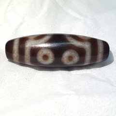 Vintage Old Himalayan Indo Tibetan 7 Eyes Agate Beads Unique pattern