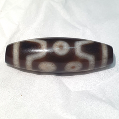 Vintage Old Himalayan Indo Tibetan 7 Eyes Agate Beads Unique pattern