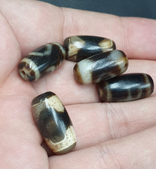 Lot 5B Beads Indo Tibetan Beautiful Pattern Agate Dzi Amulet Beads