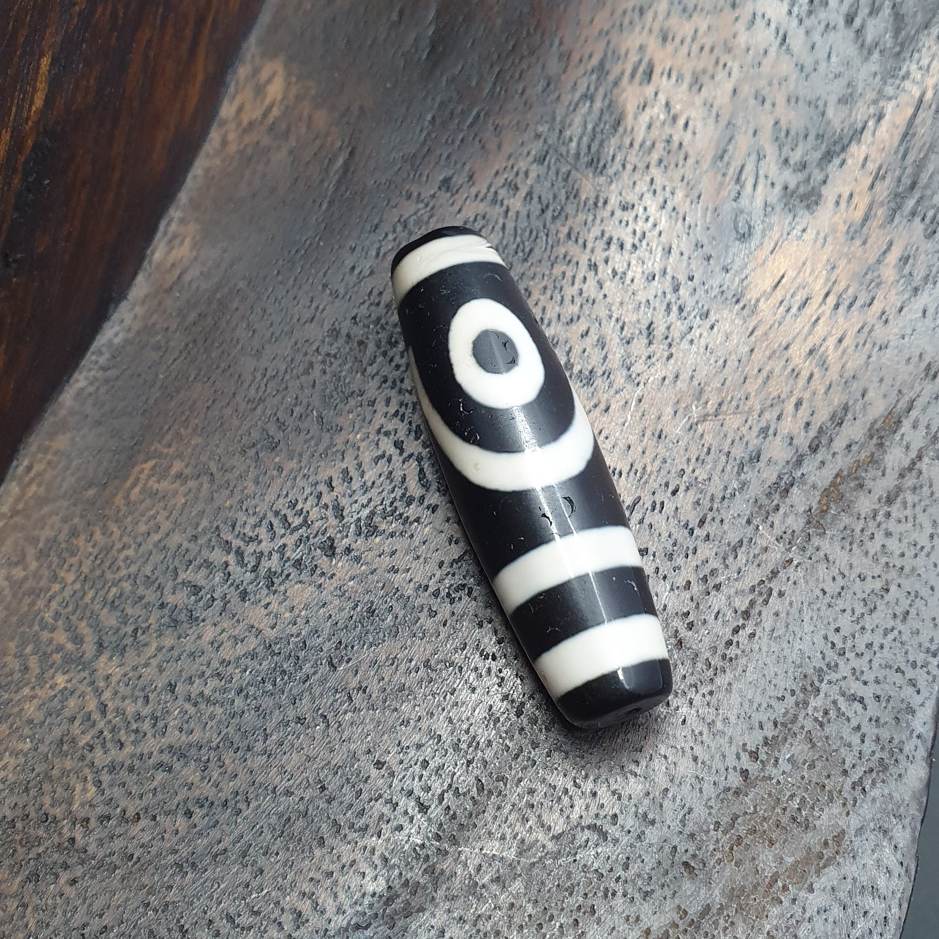 2 Eyes Tibetan Agate Dzi Bead Amulet