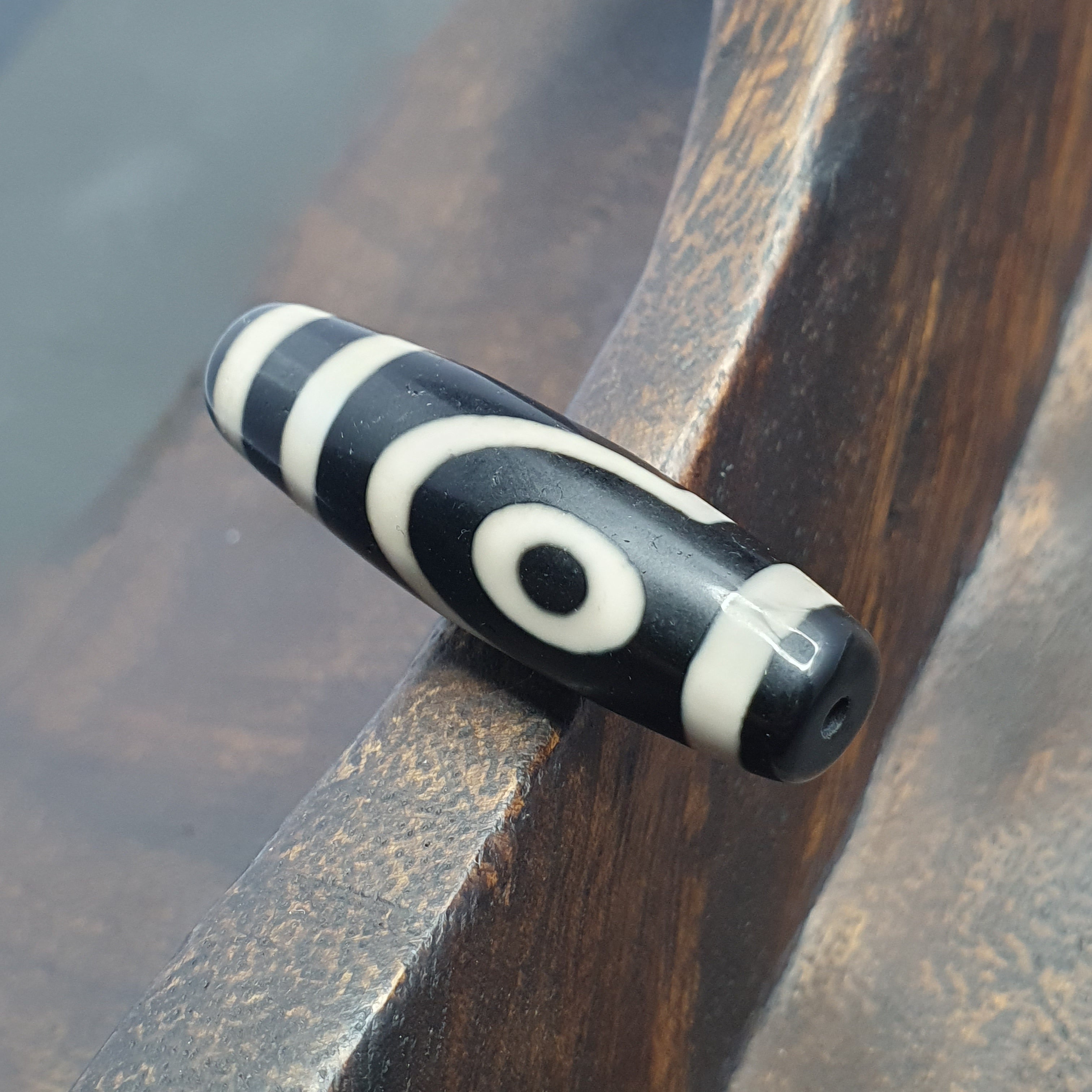 2 Eyes Tibetan Agate Dzi Bead Amulet