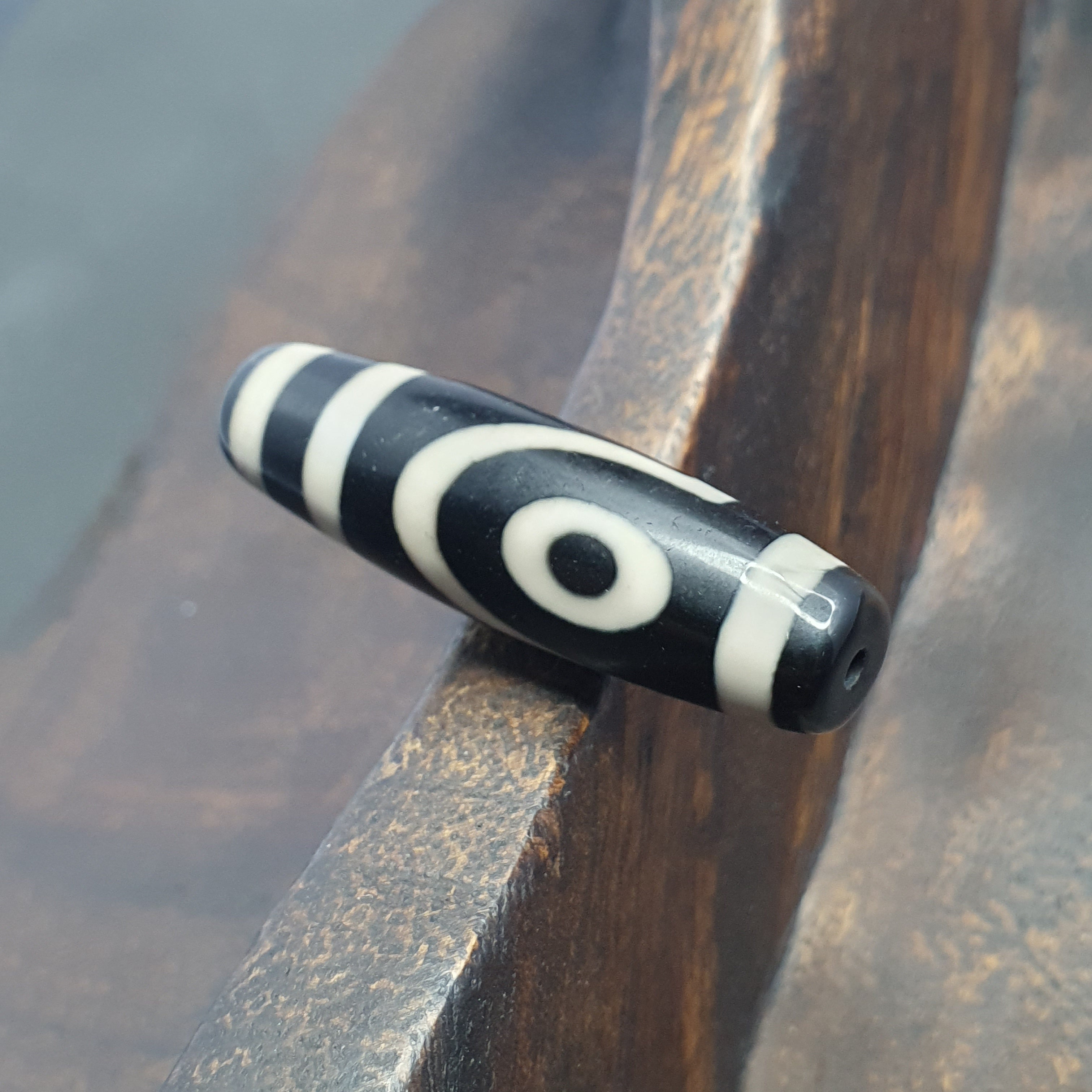 2 Eyes Tibetan Agate Dzi Bead Amulet