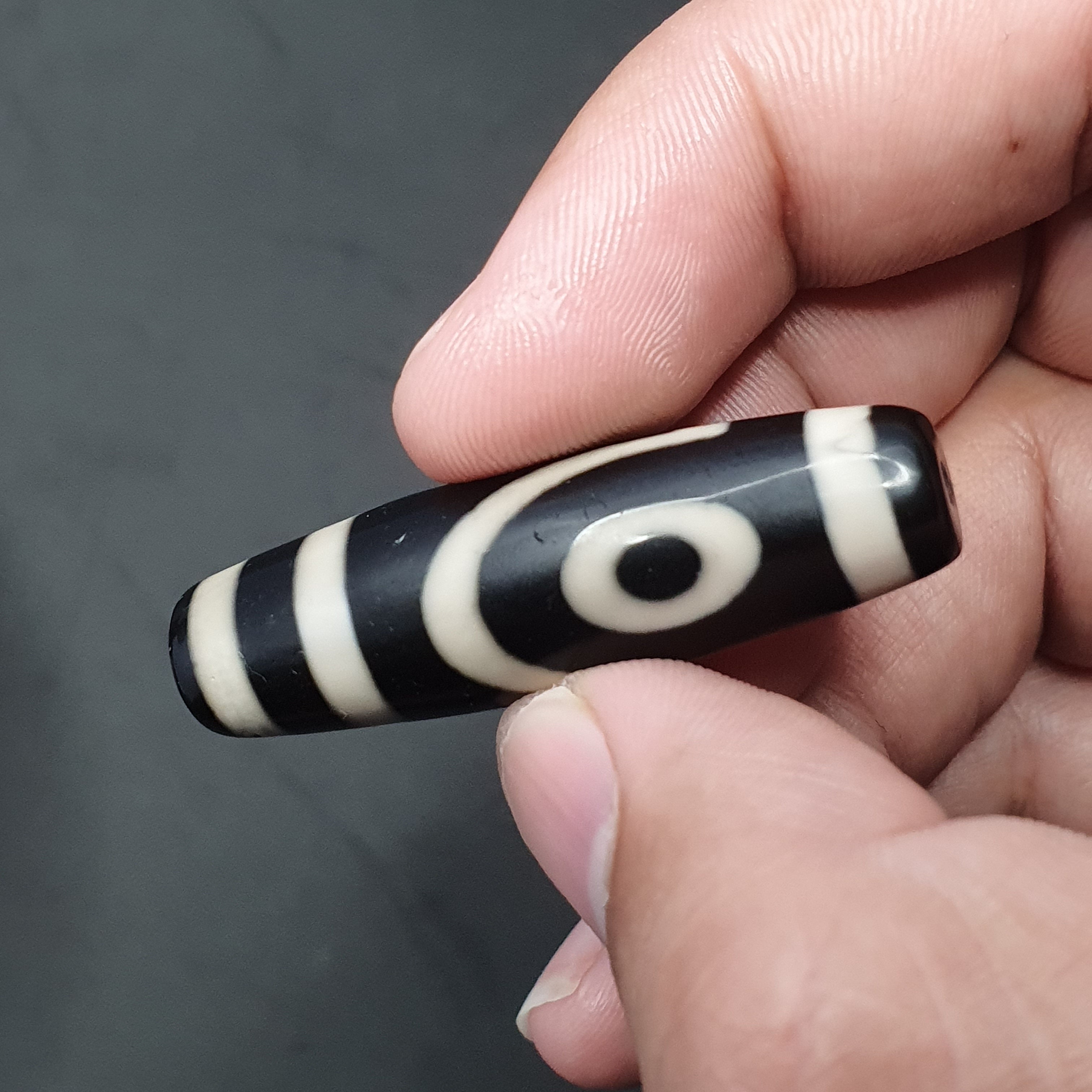 2 Eyes Tibetan Agate Dzi Bead Amulet