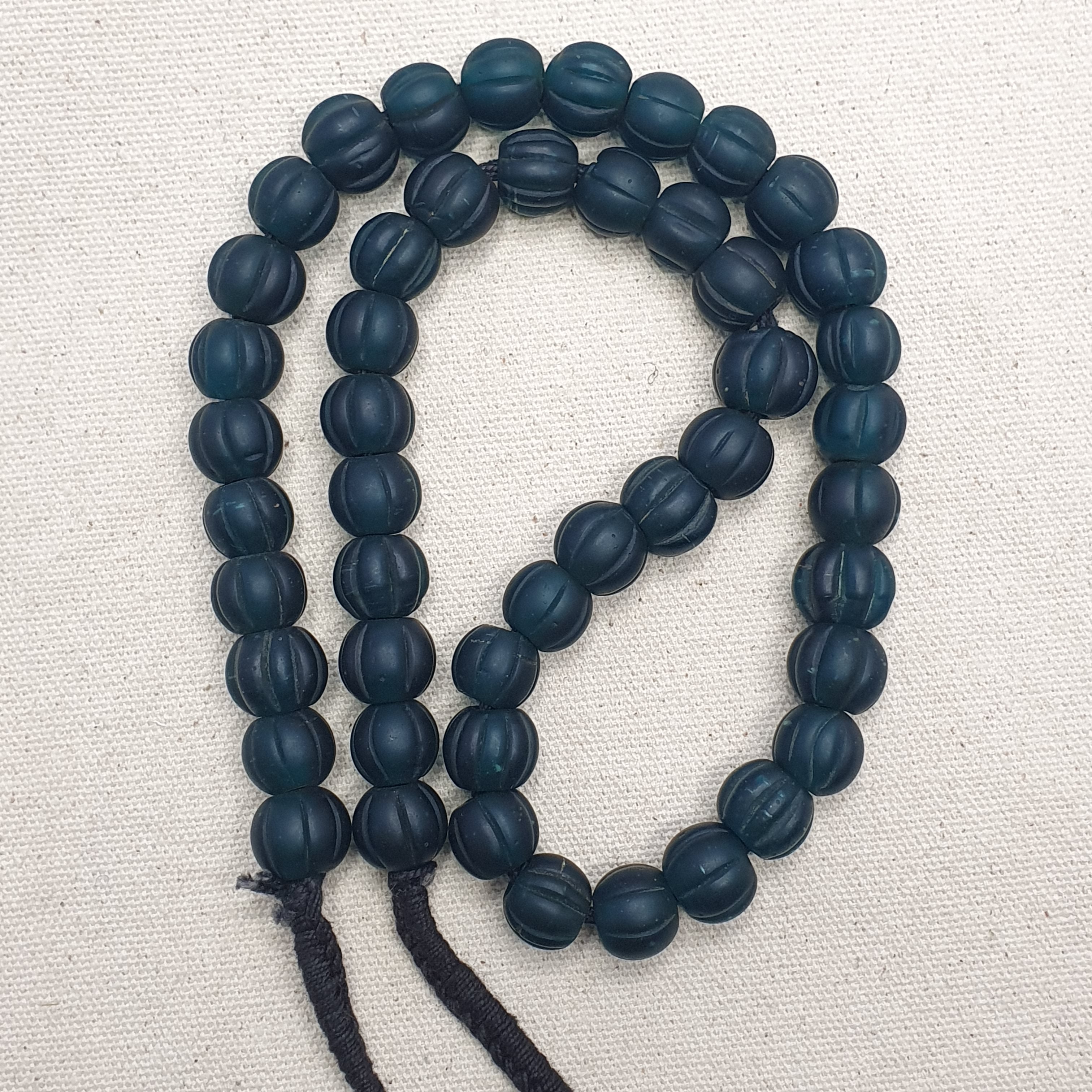 Authentic Vintage African Trade Melon Shape Beads Strand Necklace