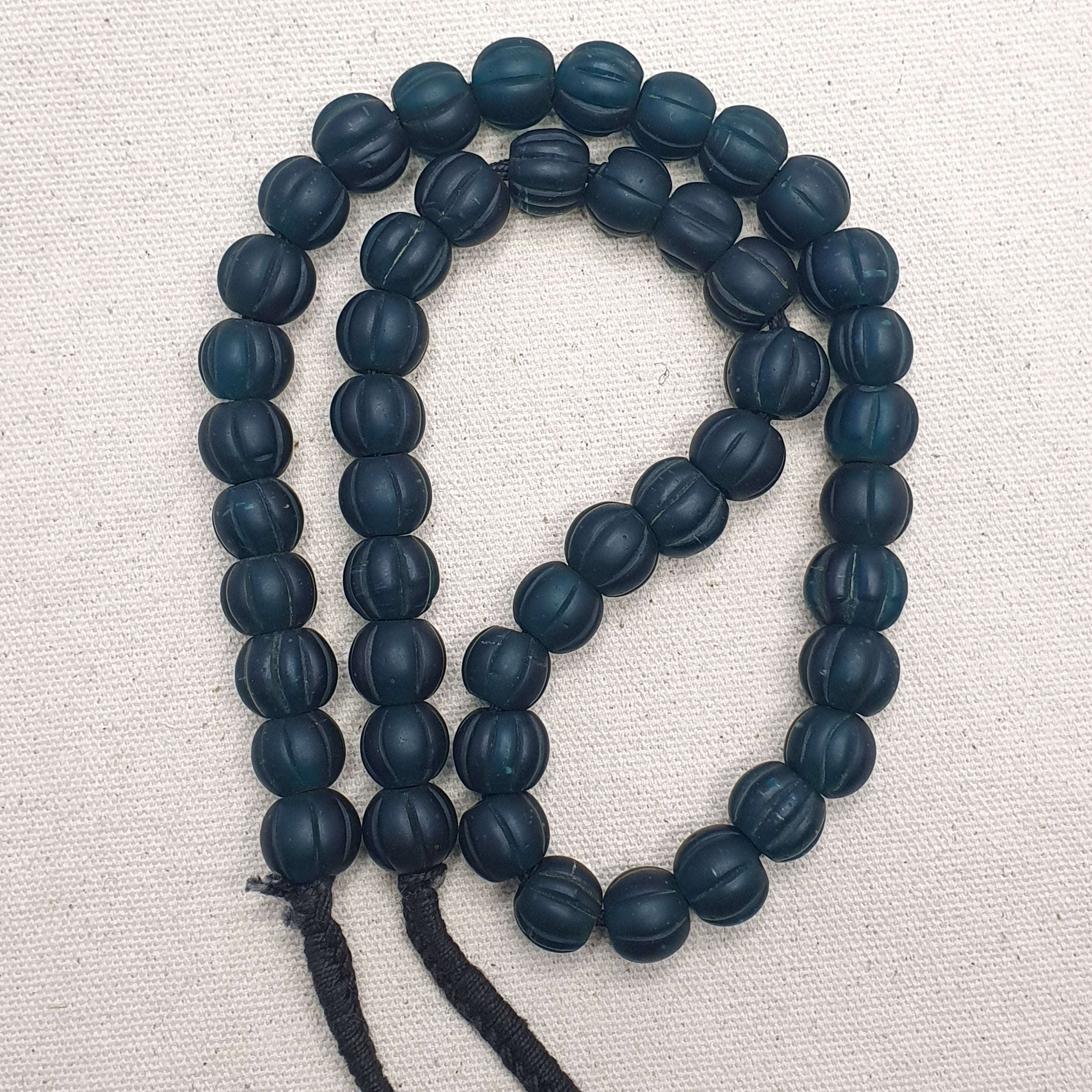 Authentic Vintage African Trade Melon Shape Beads Strand Necklace