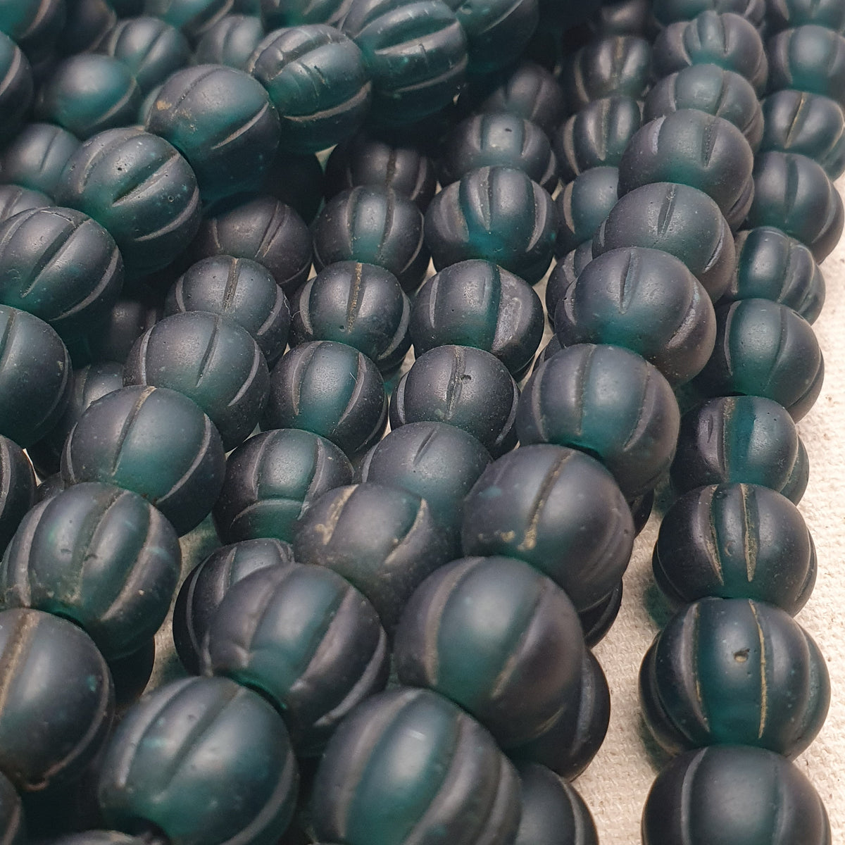 Authentic Vintage African Trade Melon Shape Beads Strand Necklace