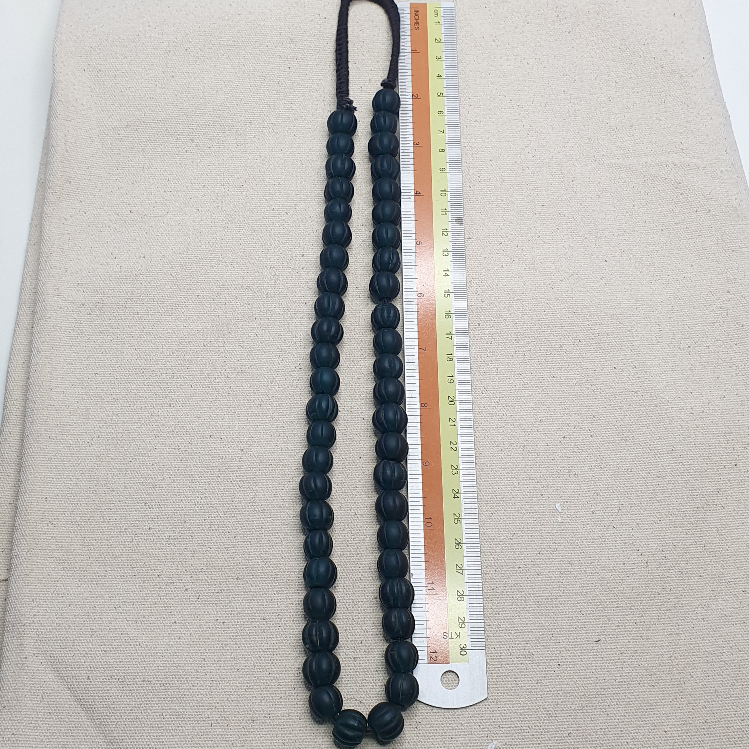 Authentic Vintage African Trade Melon Shape Beads Strand Necklace