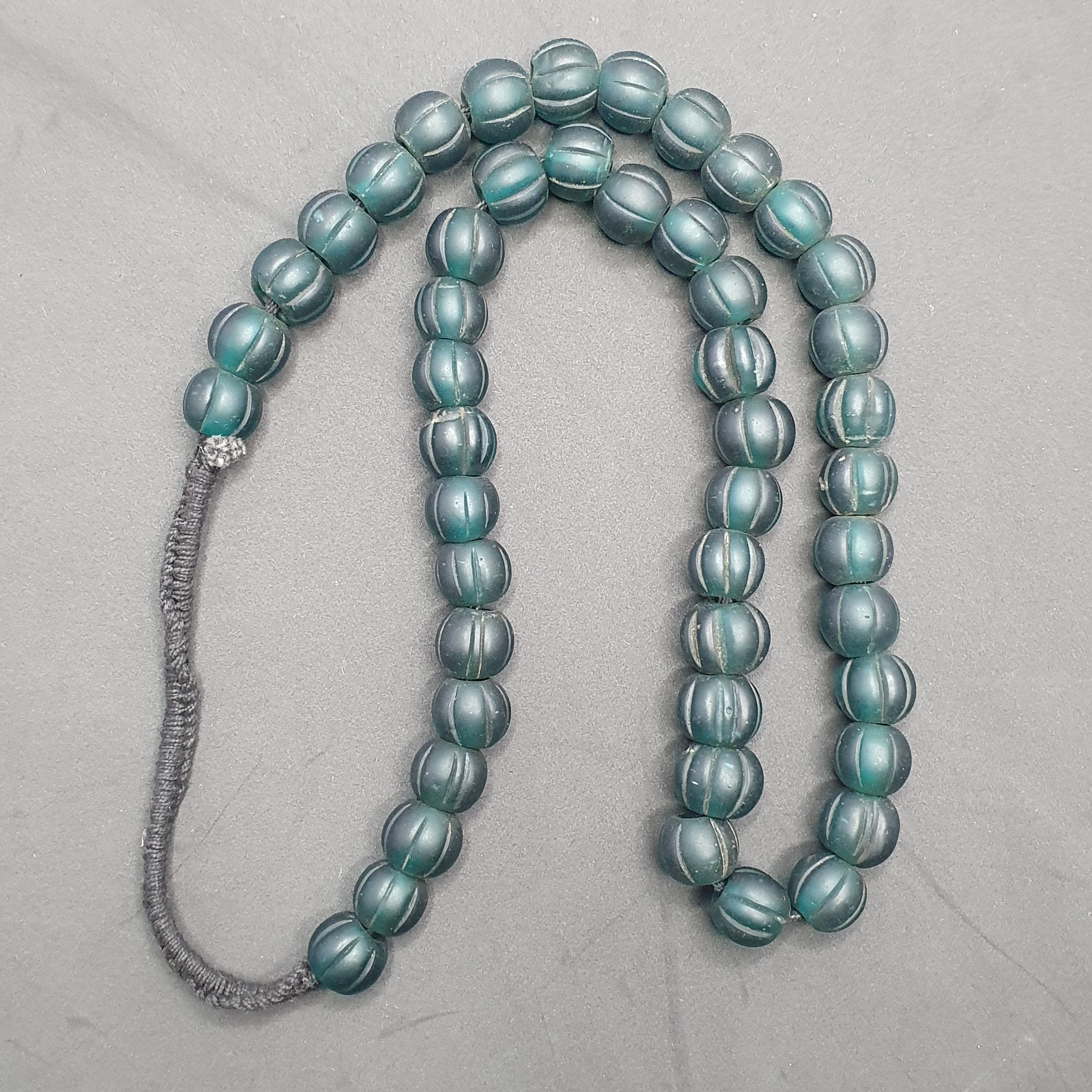 Authentic Vintage African Trade Melon Shape Beads Strand Necklace