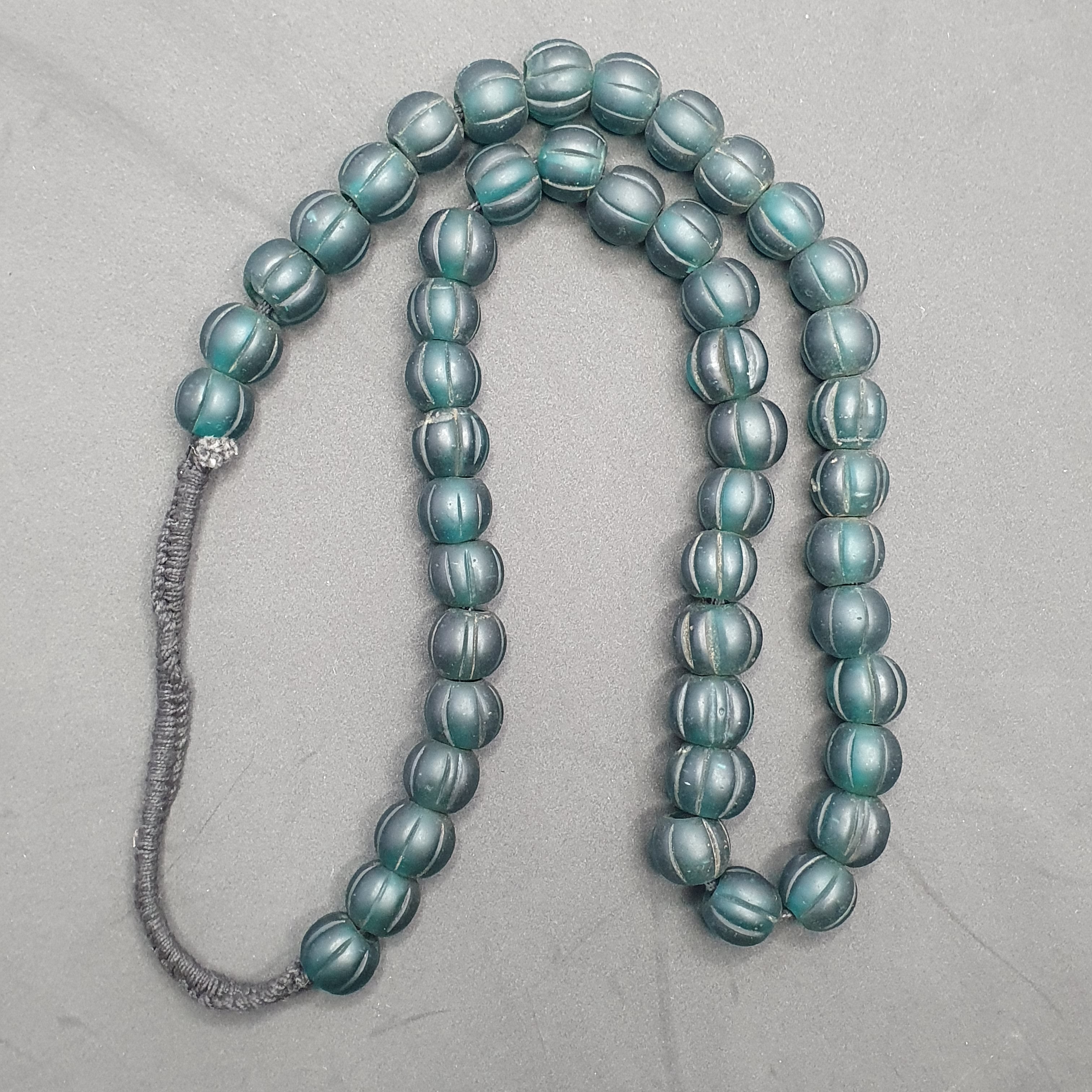 Authentic Vintage African Trade Melon Shape Beads Strand Necklace