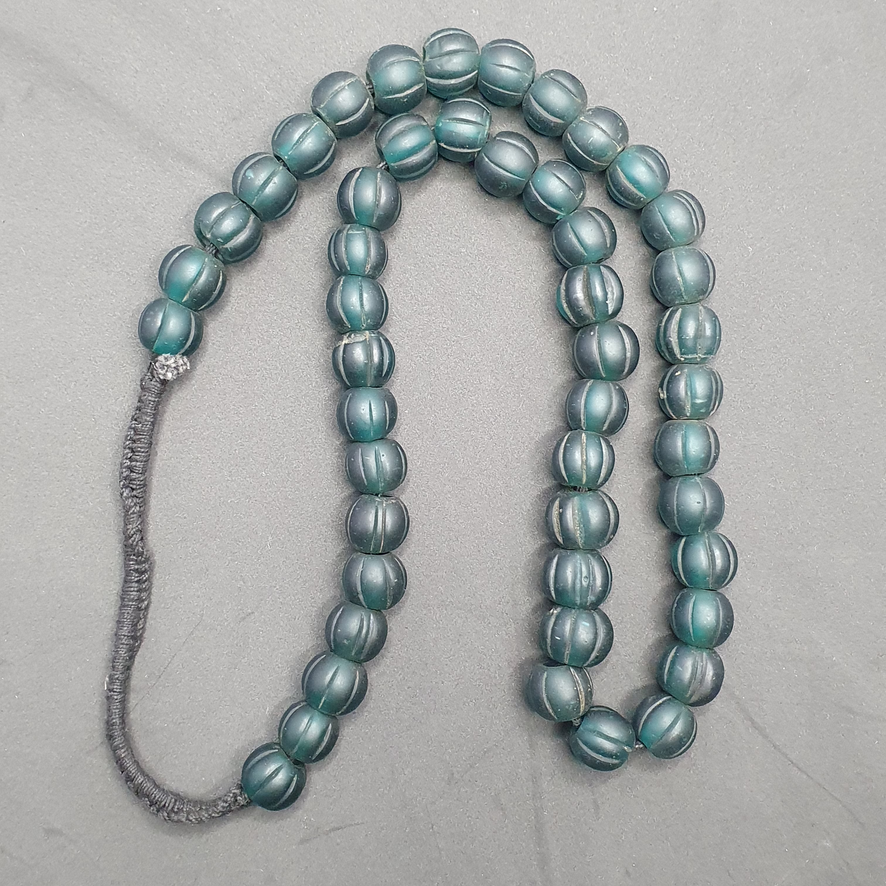 Authentic Vintage African Trade Melon Shape Beads Strand Necklace