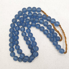 Rare Vintage African Glass Beads Necklace Sky Blue Antique Look