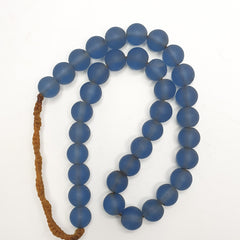 Rare Vintage African Glass Beads Necklace Sky Blue Antique Look