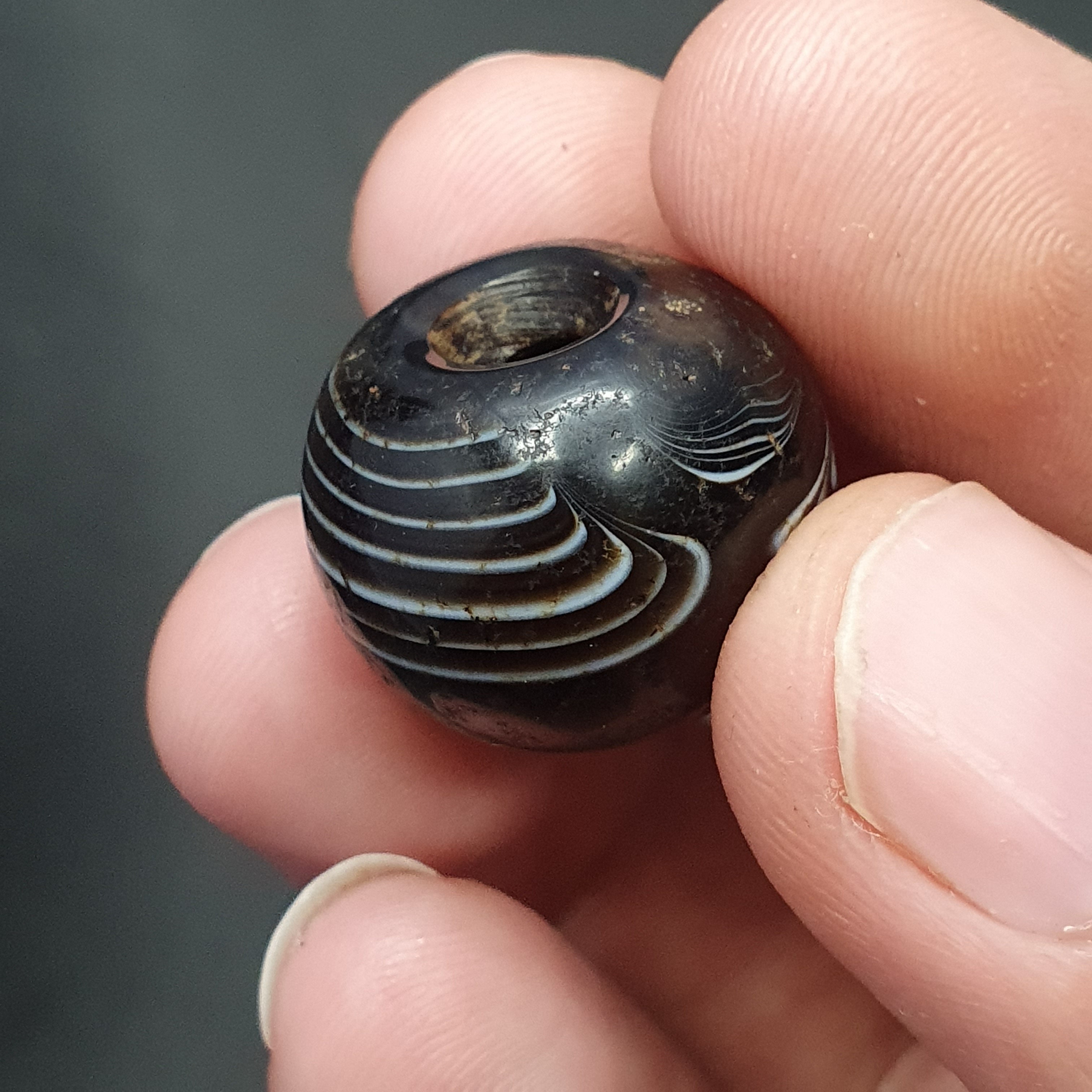 Rare Eye Pattern Vintage Suliemani Agate Bead