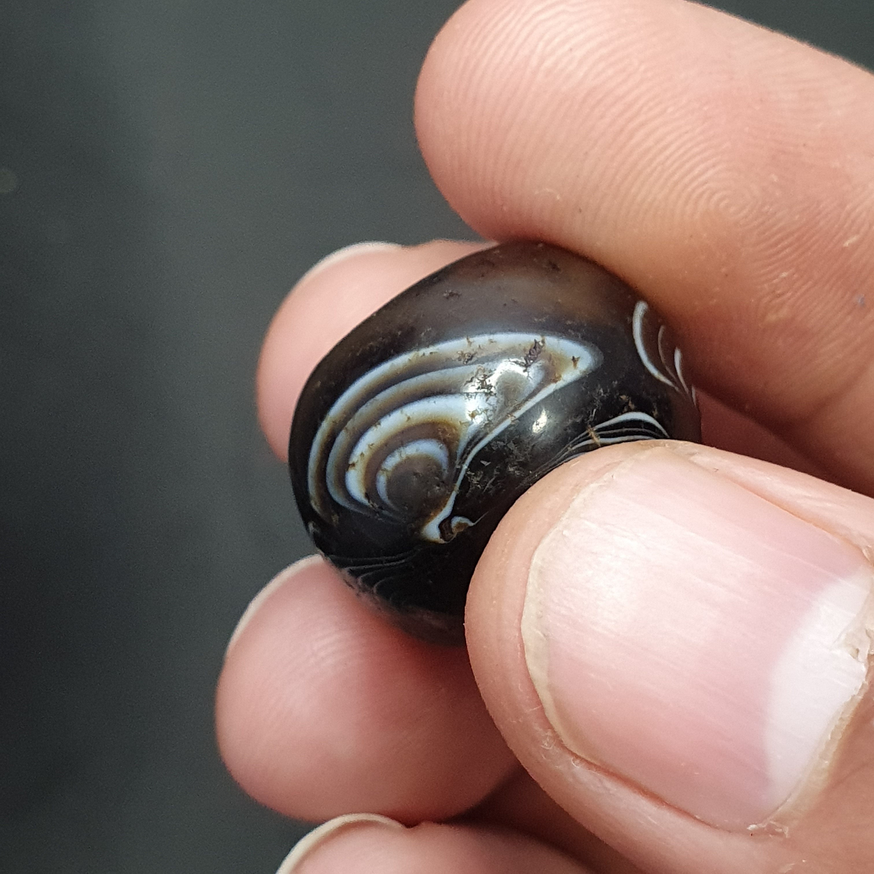 Rare Eye Pattern Vintage Suliemani Agate Bead
