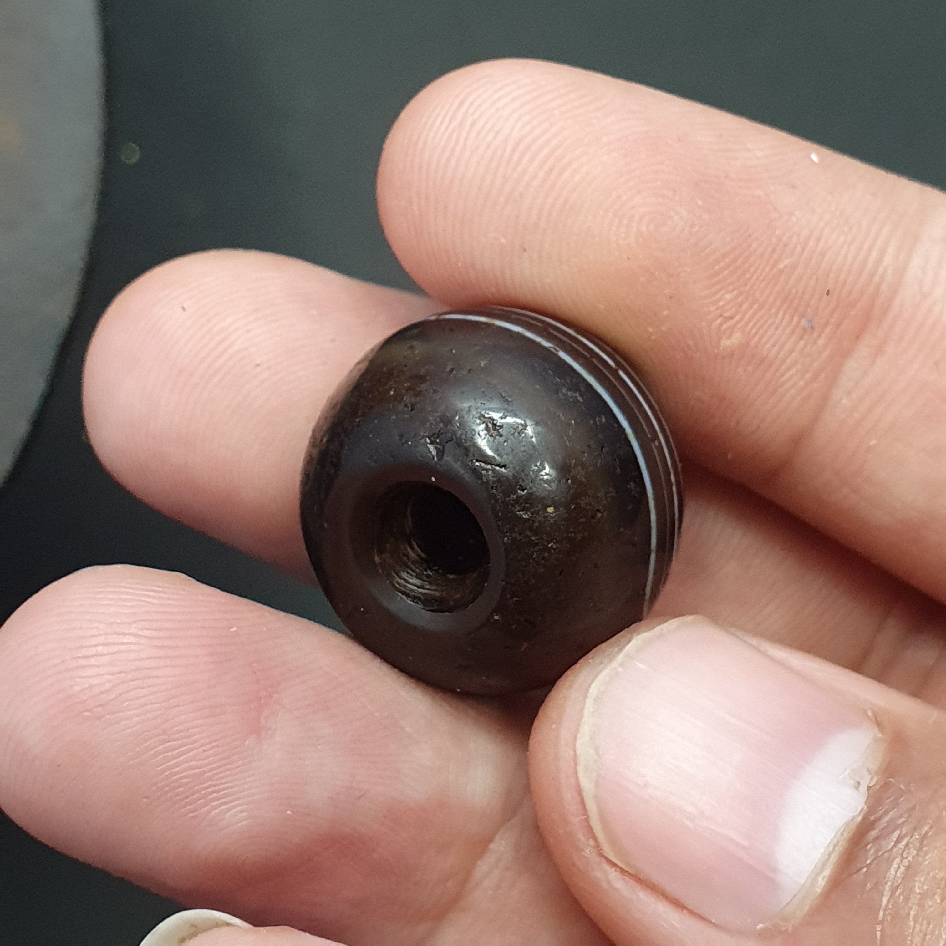 Rare Eye Pattern Vintage Suliemani Agate Bead