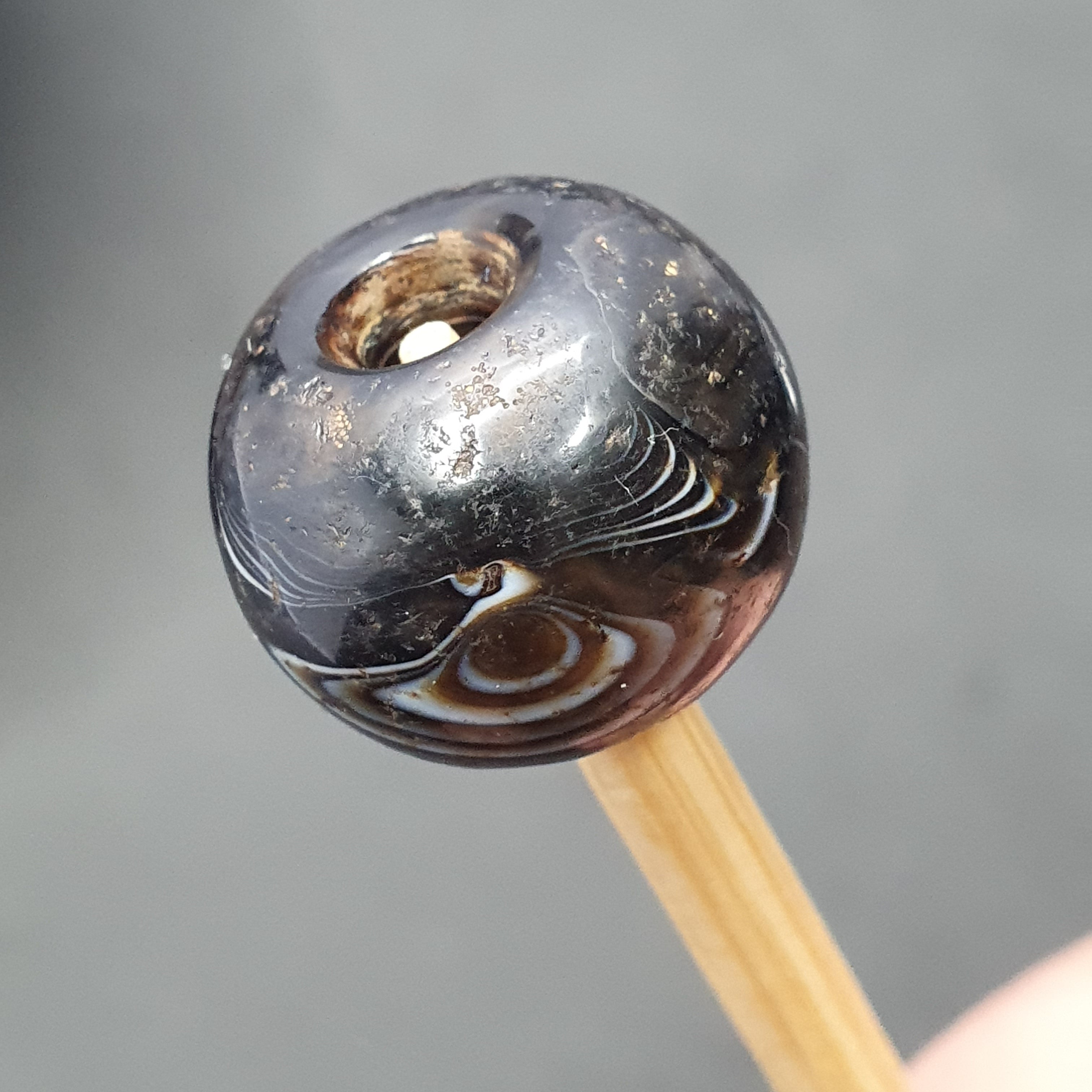 Rare Eye Pattern Vintage Suliemani Agate Bead