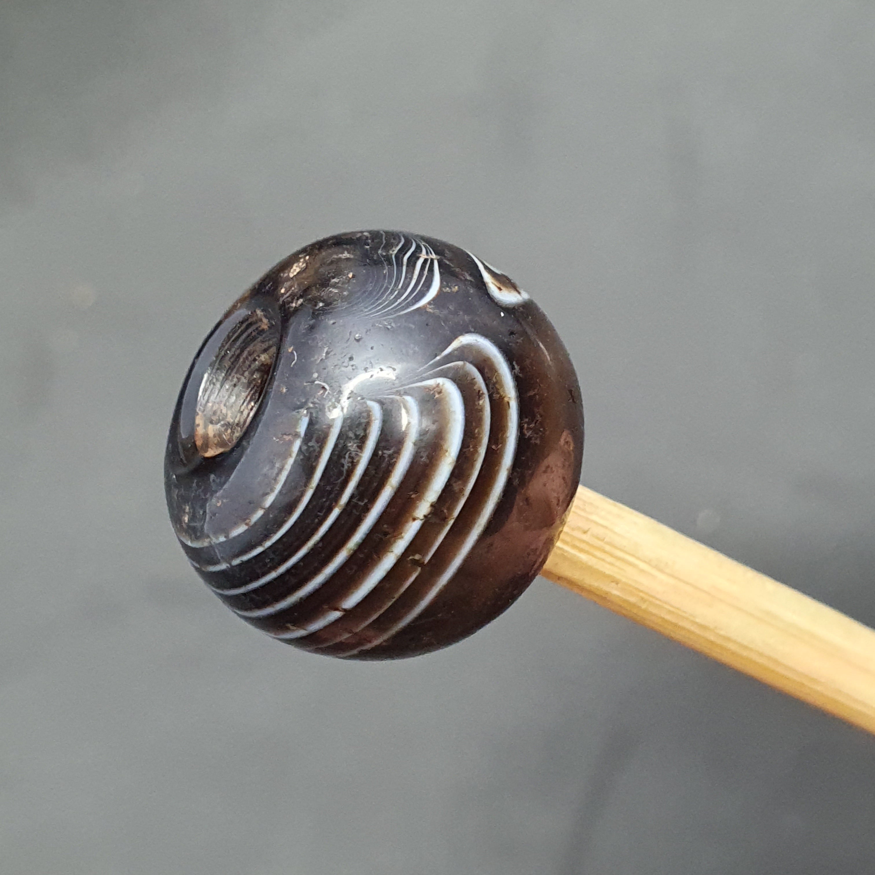 Rare Eye Pattern Vintage Suliemani Agate Bead