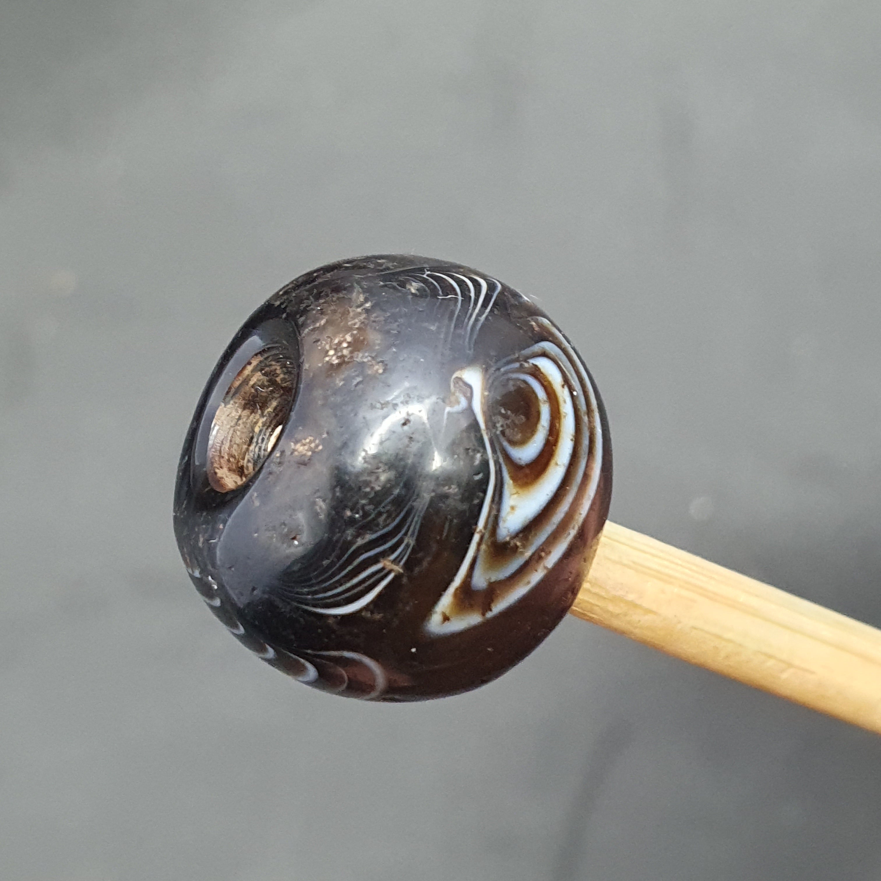 Rare Eye Pattern Vintage Suliemani Agate Bead
