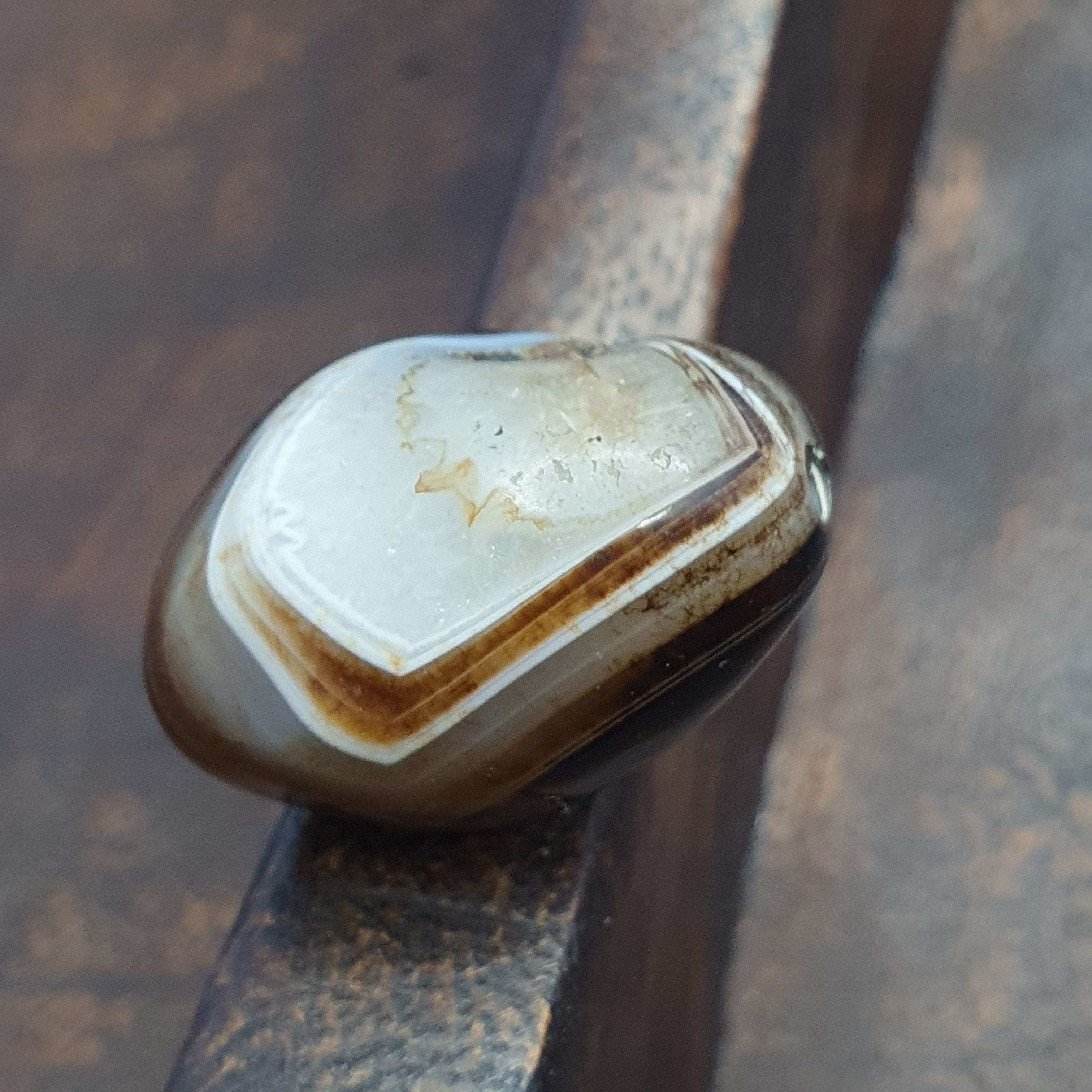 Vintage Himayalan Suliemani Rare Natural Eye Agate Bead