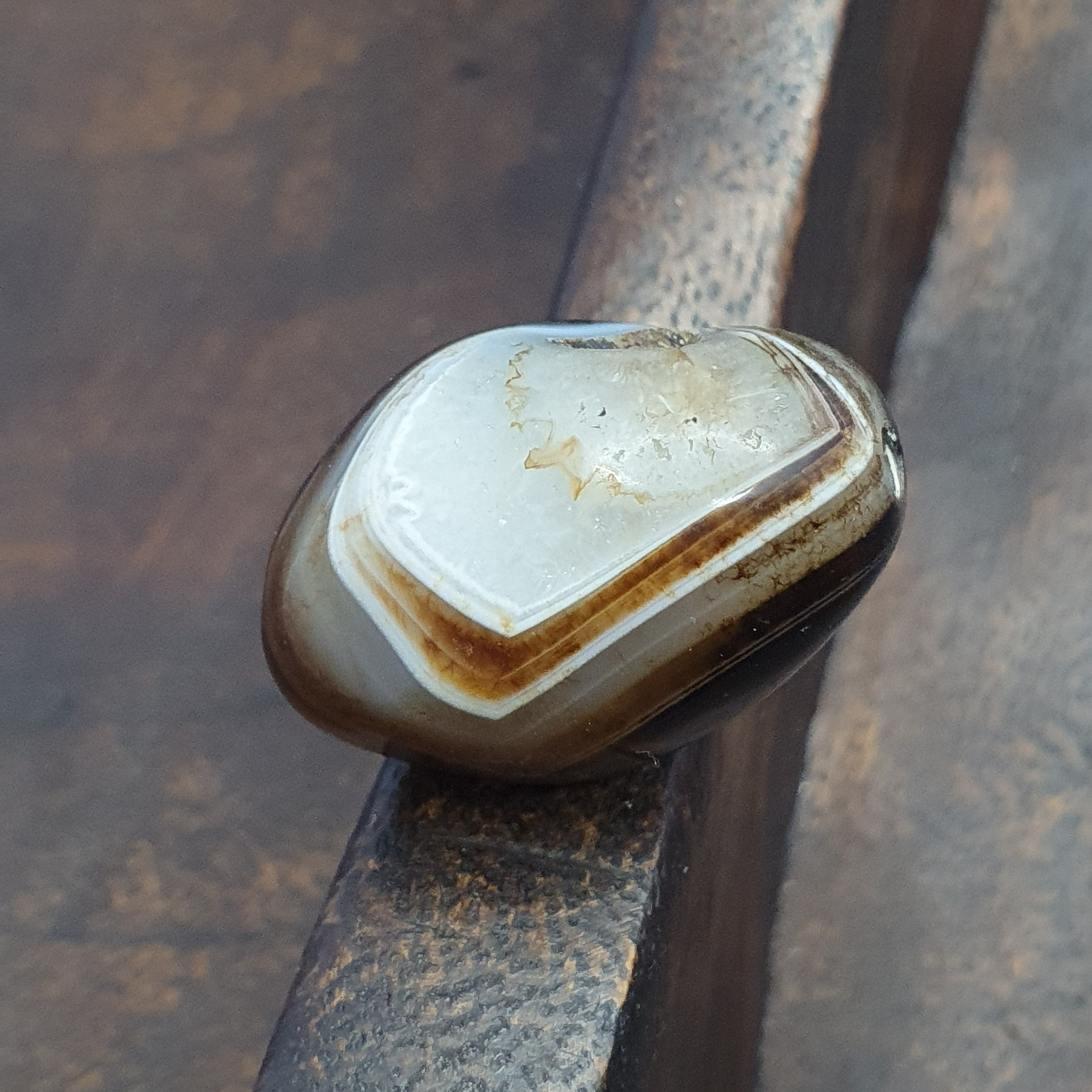 Vintage Himayalan Suliemani Rare Natural Eye Agate Bead