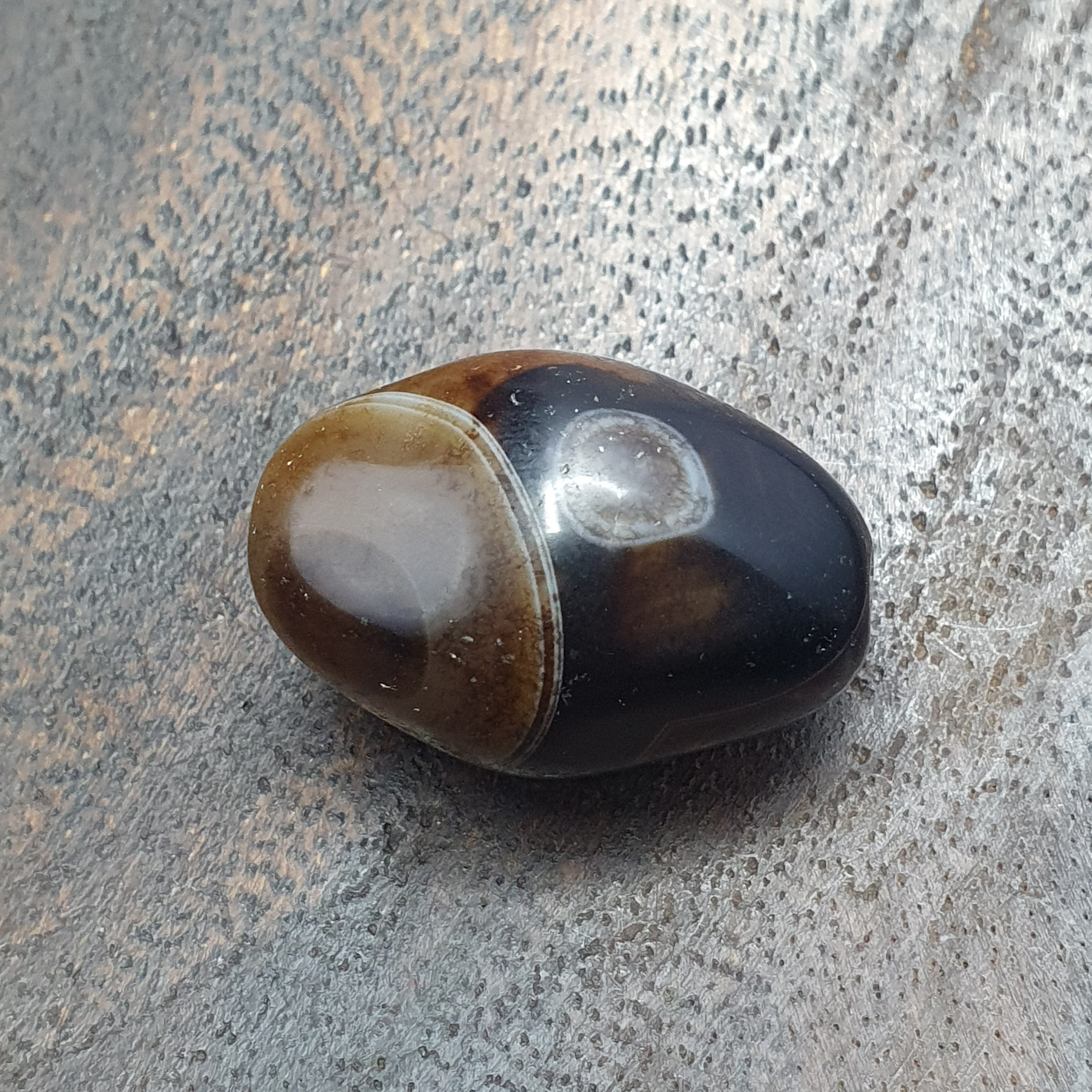 Vintage Himayalan Suliemani Rare Natural Eye Agate Bead