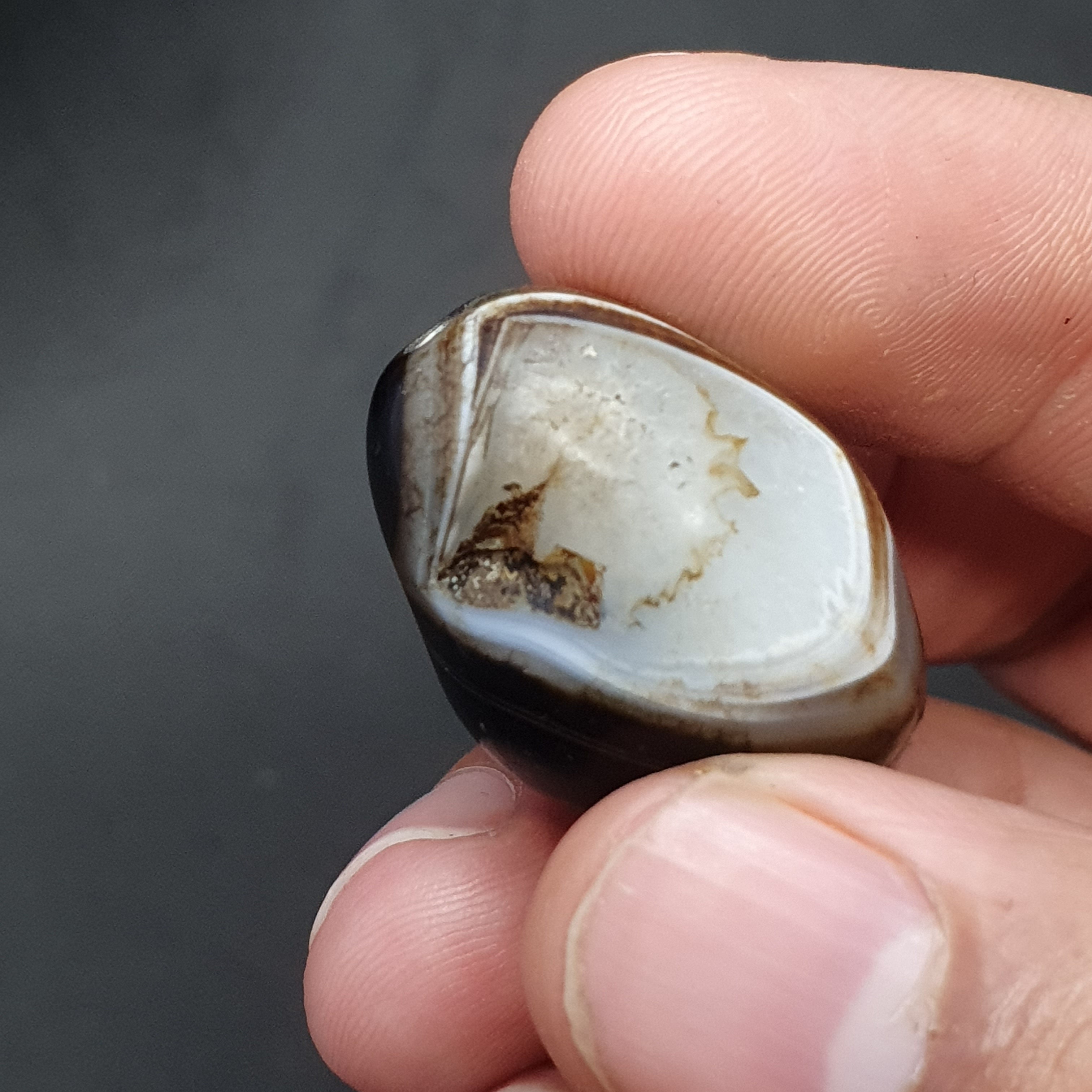 Vintage Himayalan Suliemani Rare Natural Eye Agate Bead