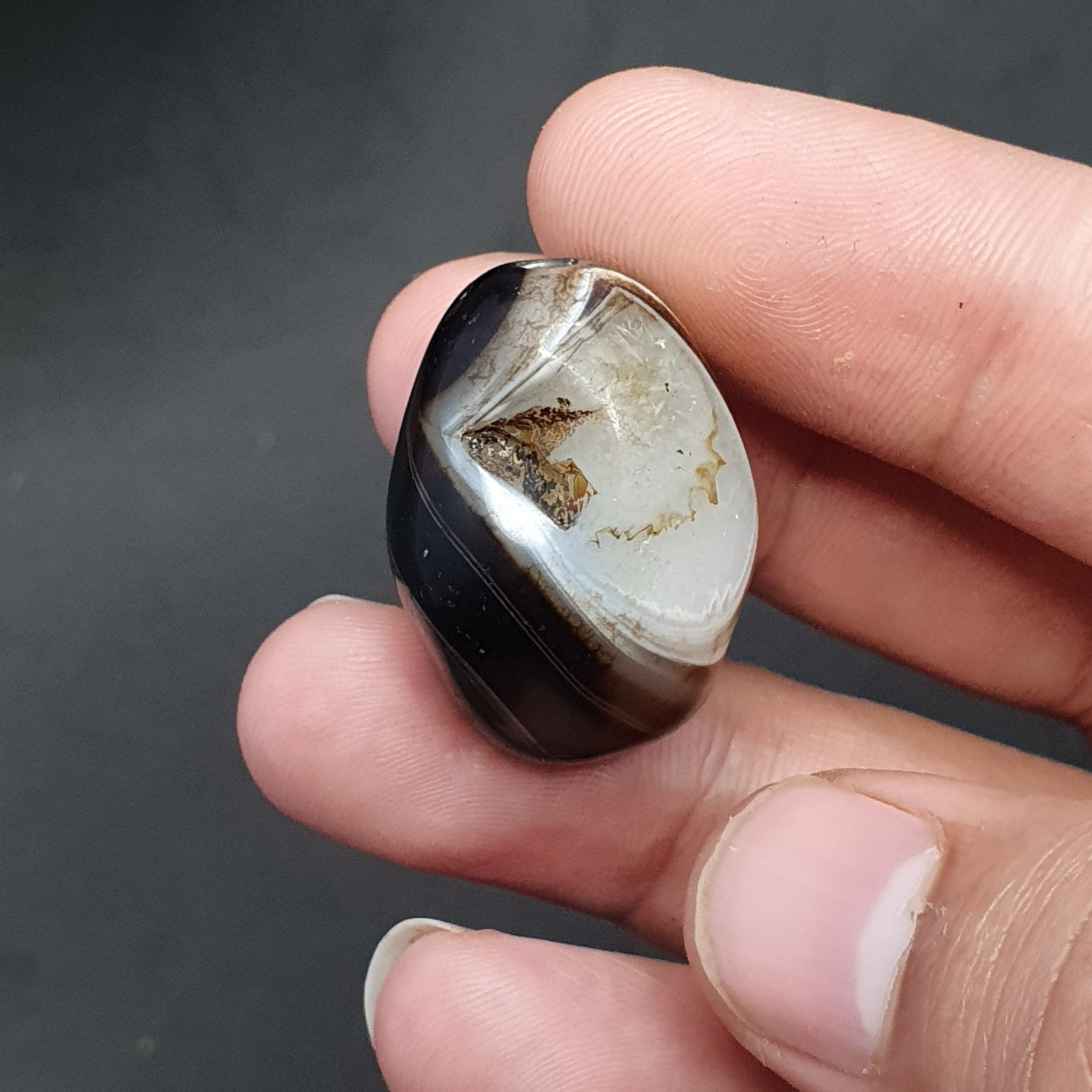 Vintage Himayalan Suliemani Rare Natural Eye Agate Bead