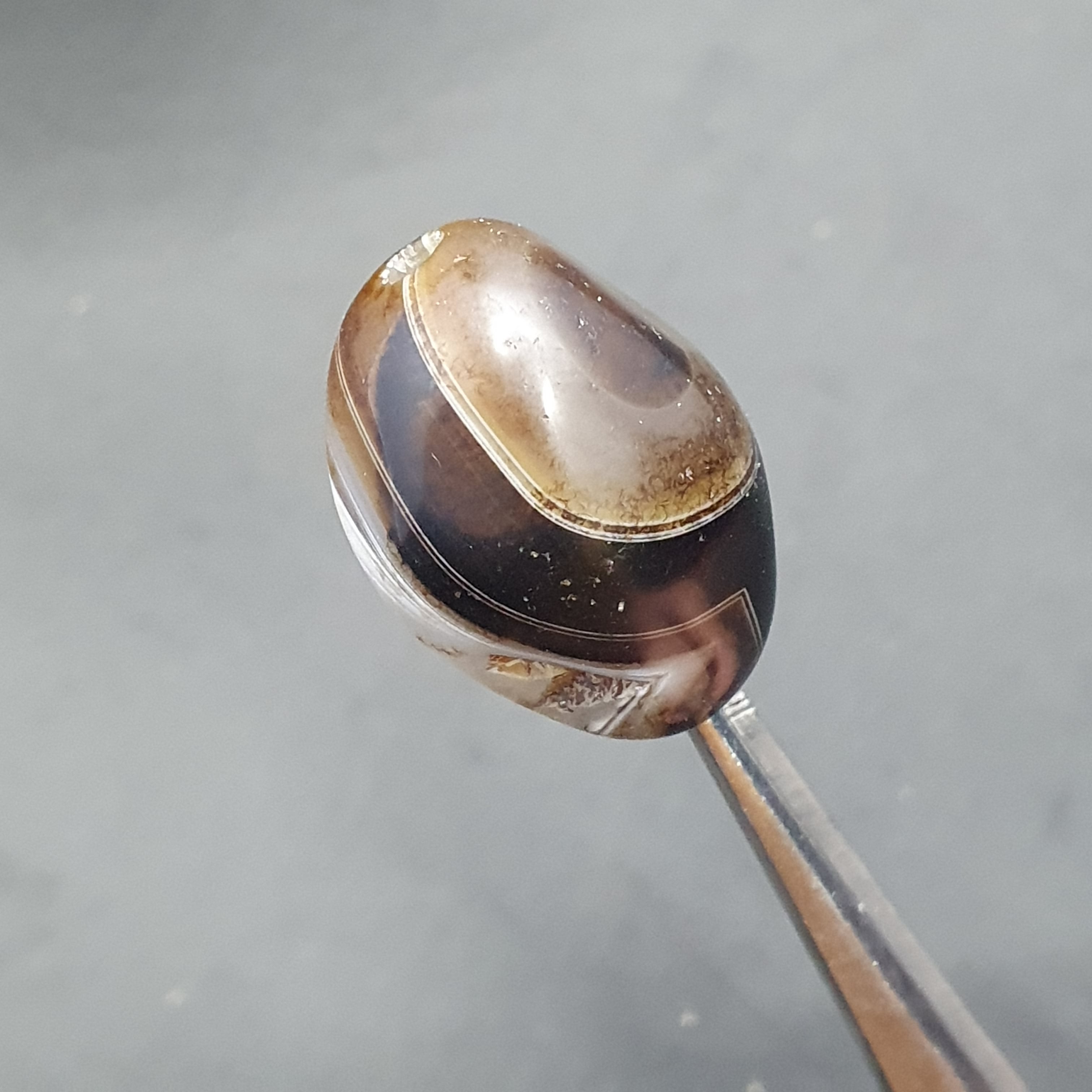 Vintage Himayalan Suliemani Rare Natural Eye Agate Bead