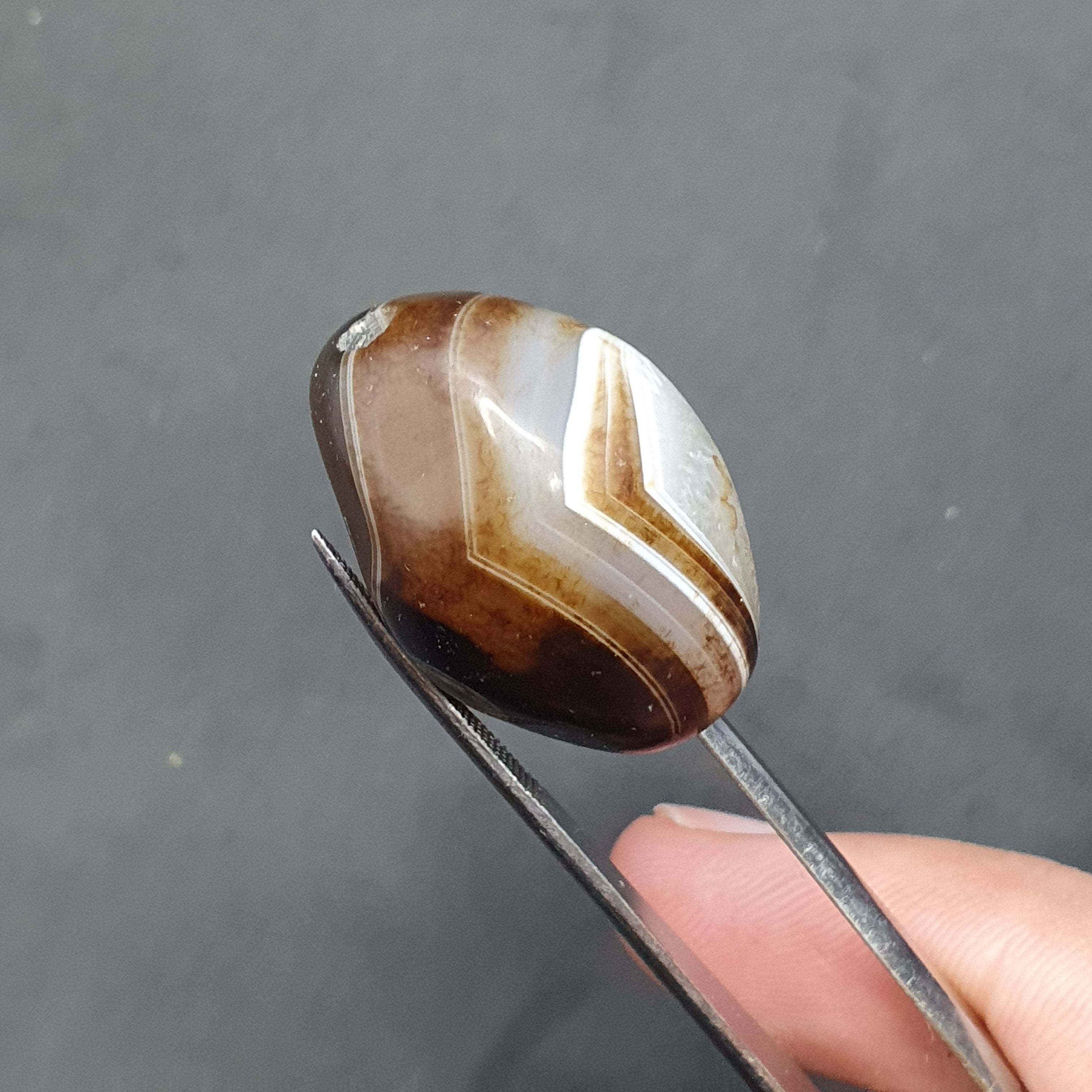 Vintage Himayalan Suliemani Rare Natural Eye Agate Bead