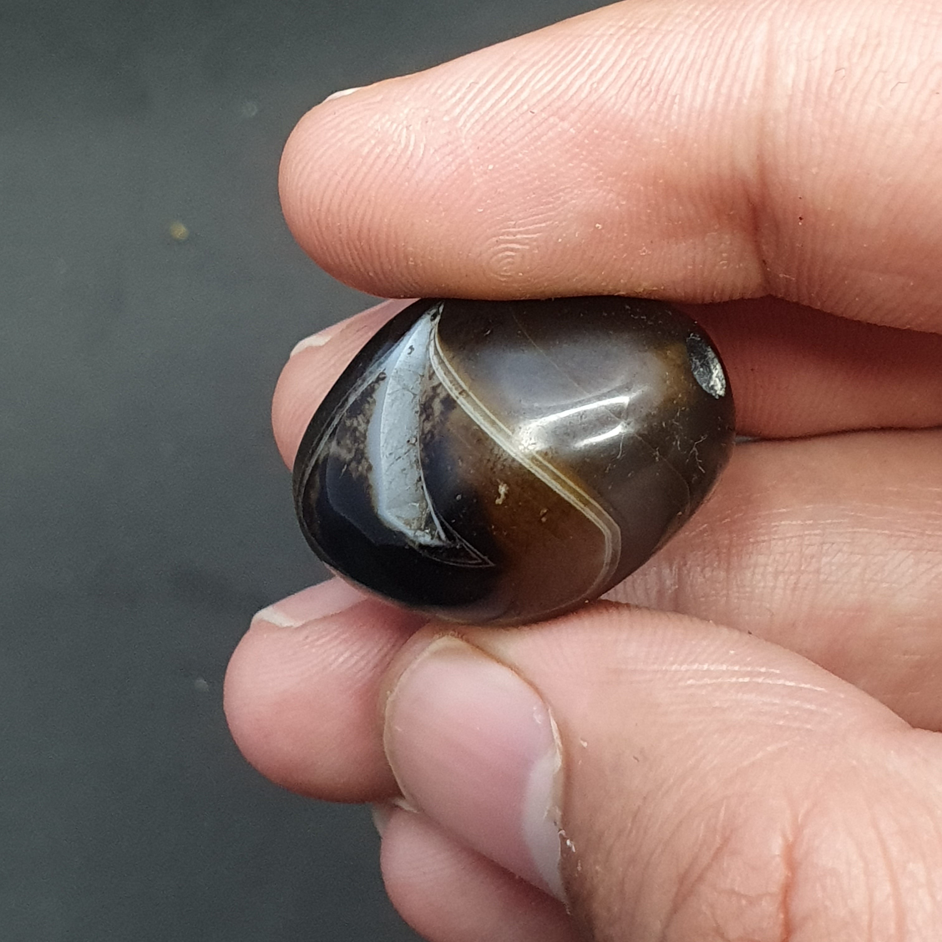 Rare Druzy Crystal Himalayan Suliemani Eye Agate Bead