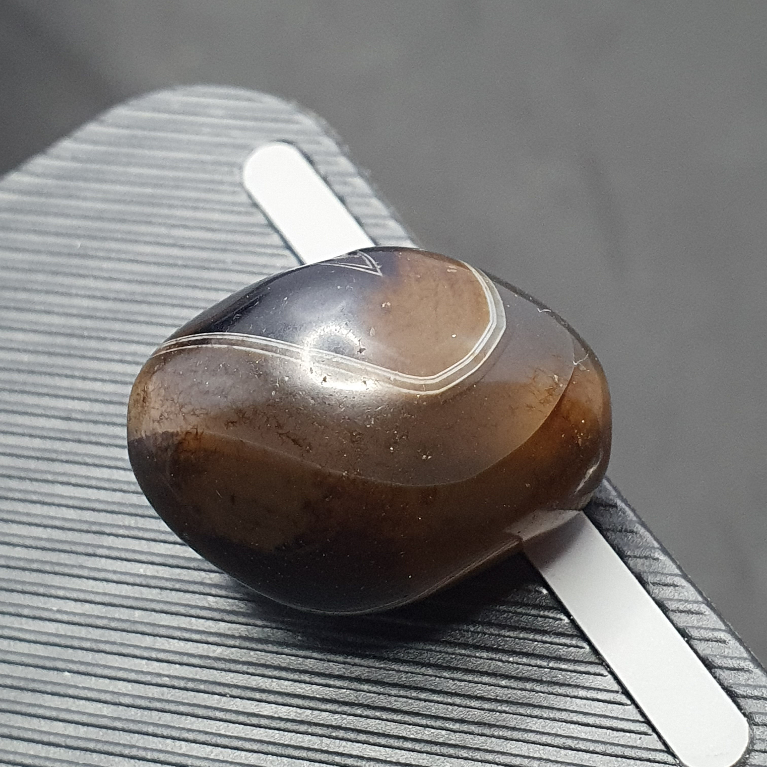 Rare Druzy Crystal Himalayan Suliemani Eye Agate Bead