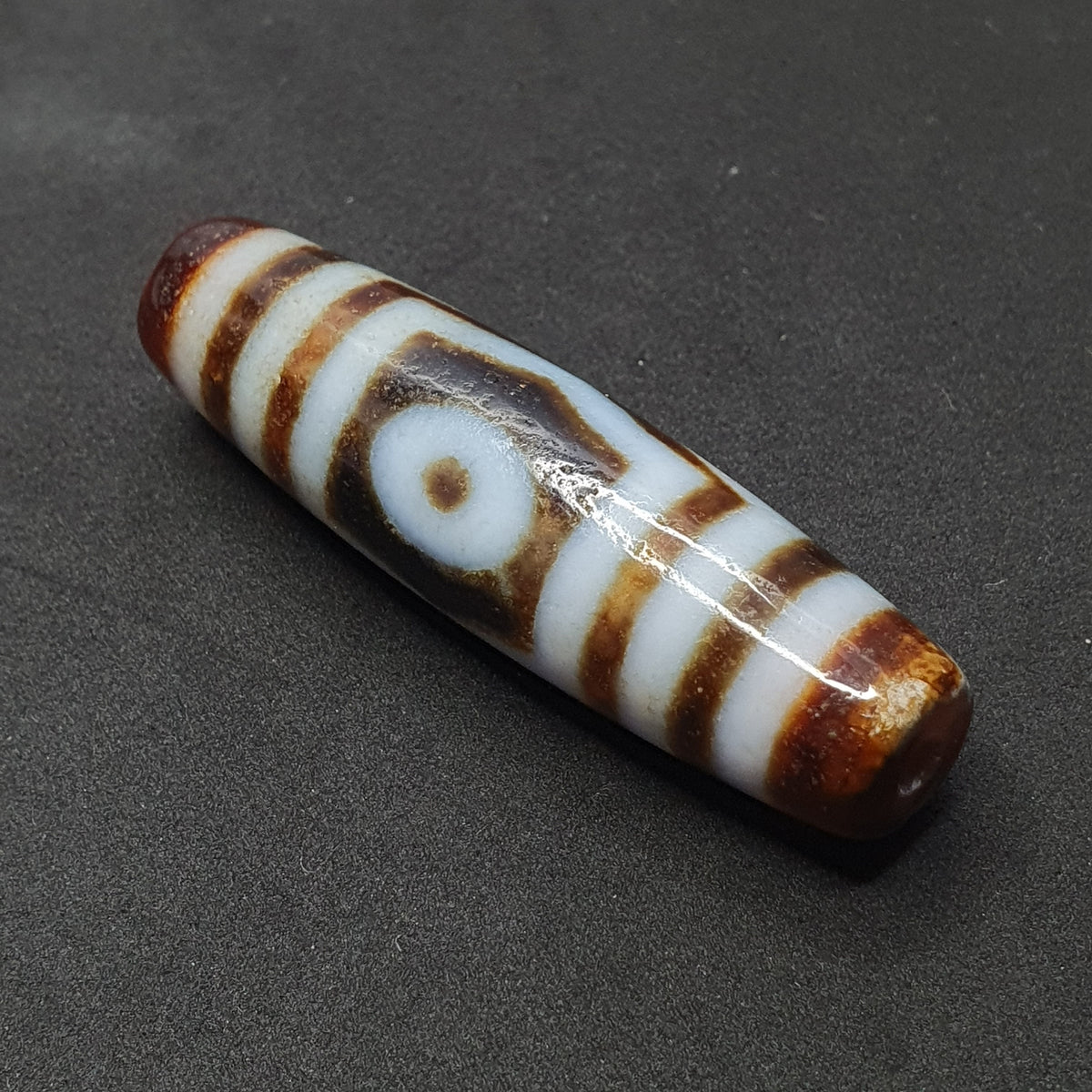 Tibetan 3 Eye Agate bead 