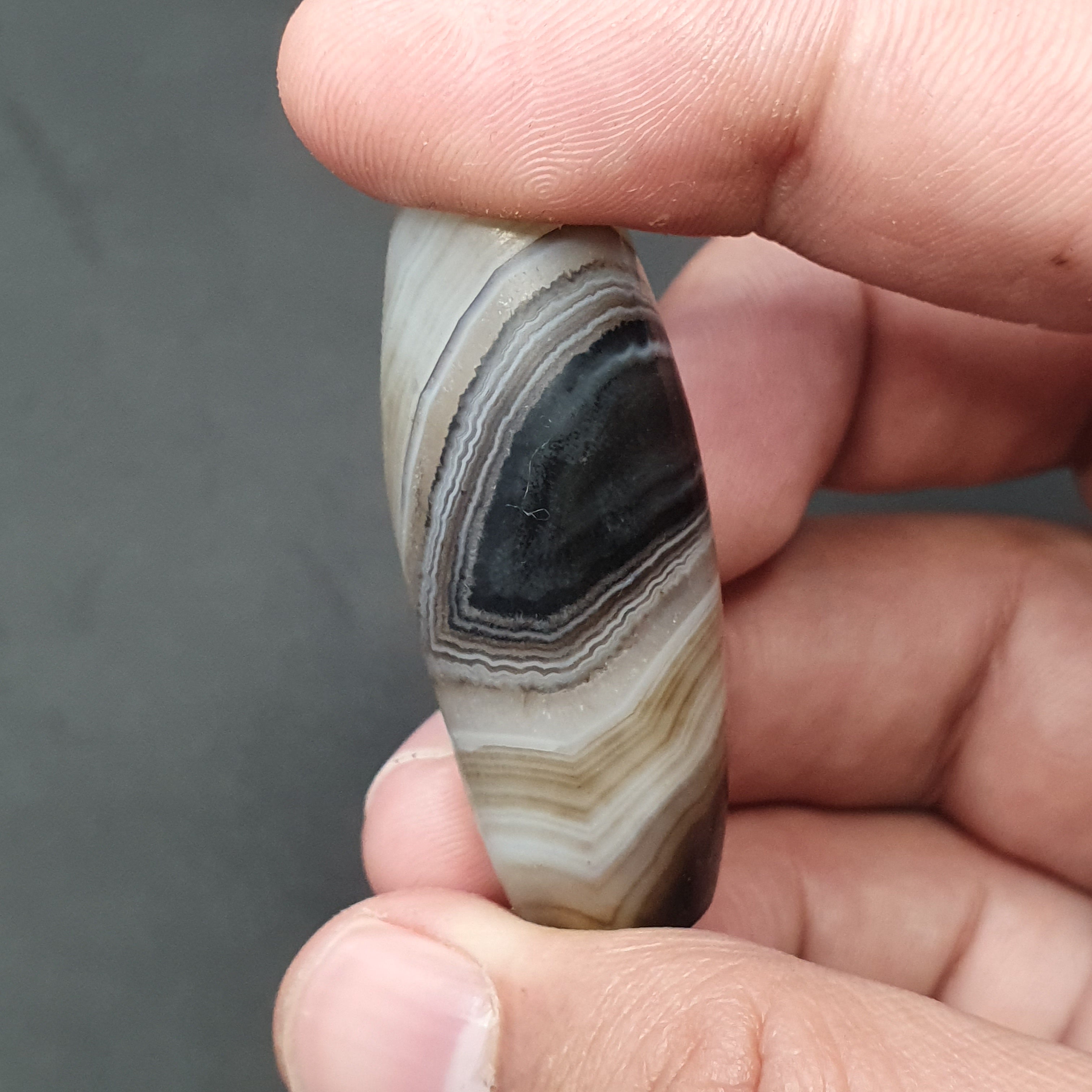 Natural Eye Agate Bead: Himalayan Tibetan Gemstone (43.1mm)