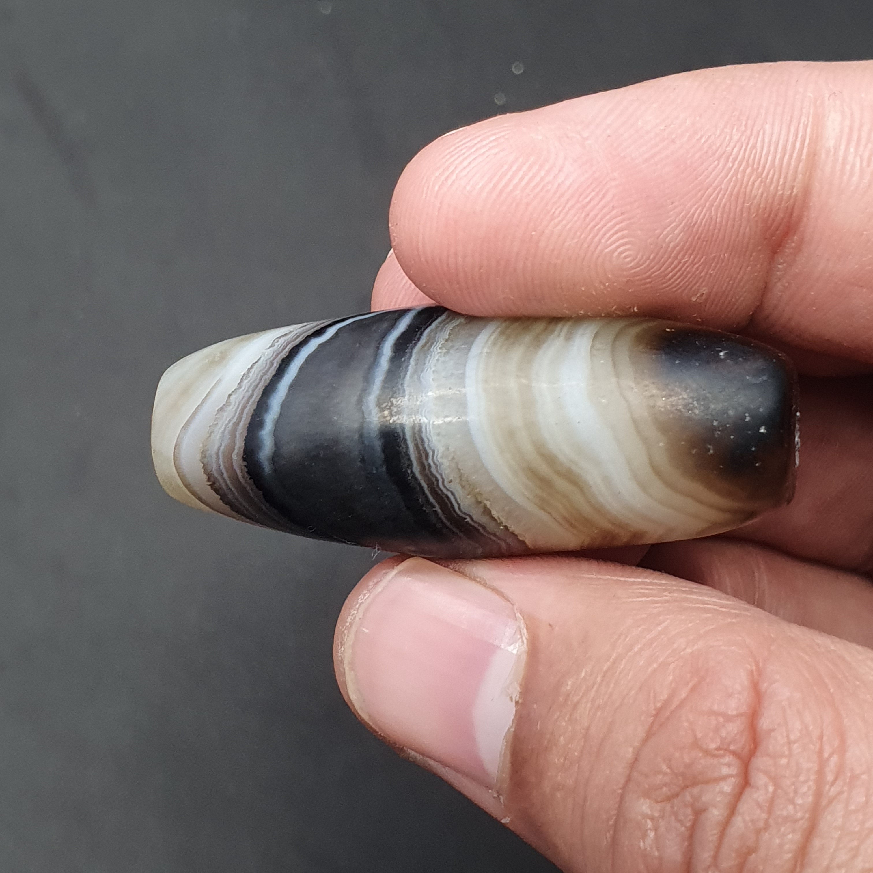 Natural Eye Agate Bead: Himalayan Tibetan Gemstone (43.1mm)