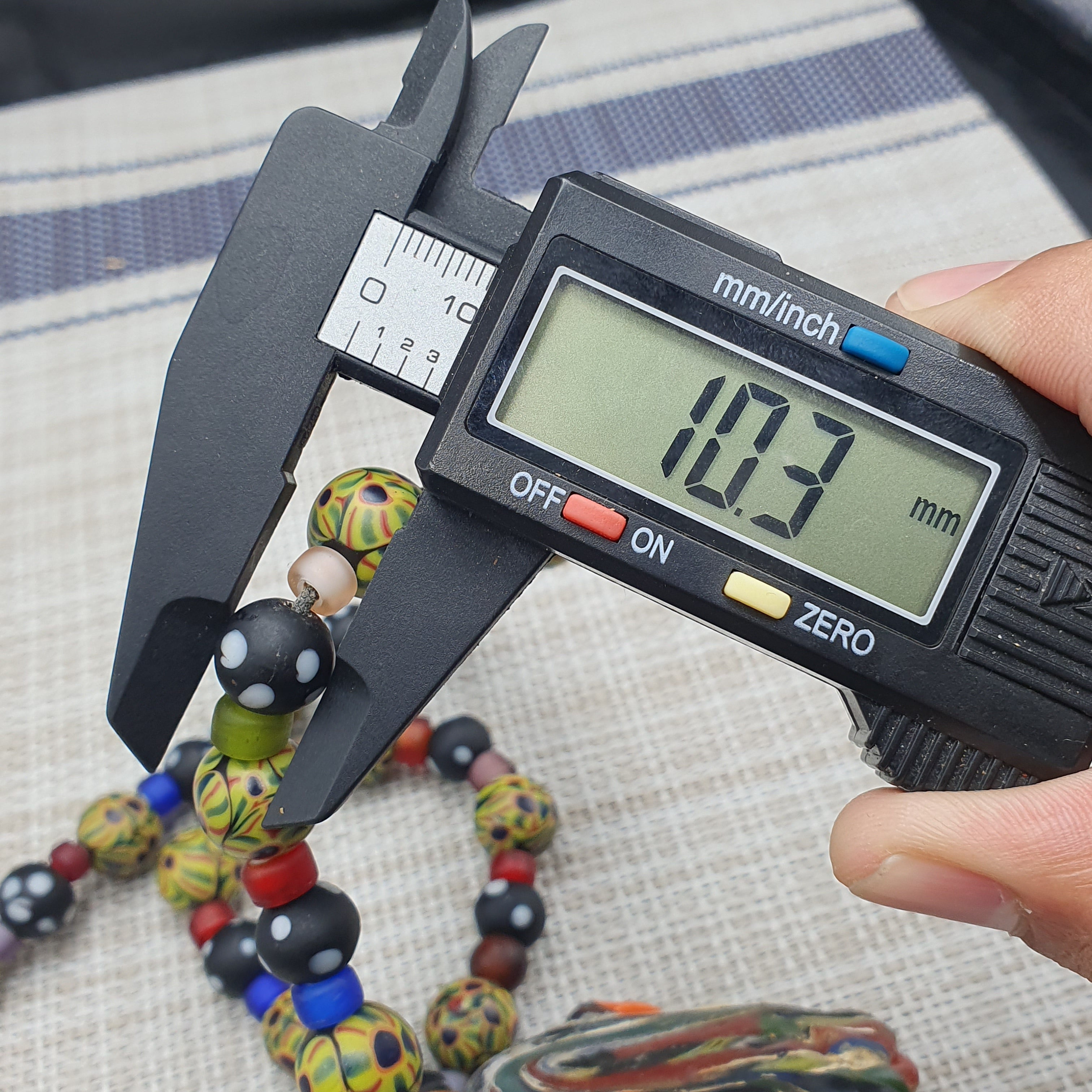 Vintage Venetian Style Mix Glass With Old Face Glass Pendant Necklace