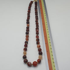 Vintage African Carnelian Agate Beaded Necklace