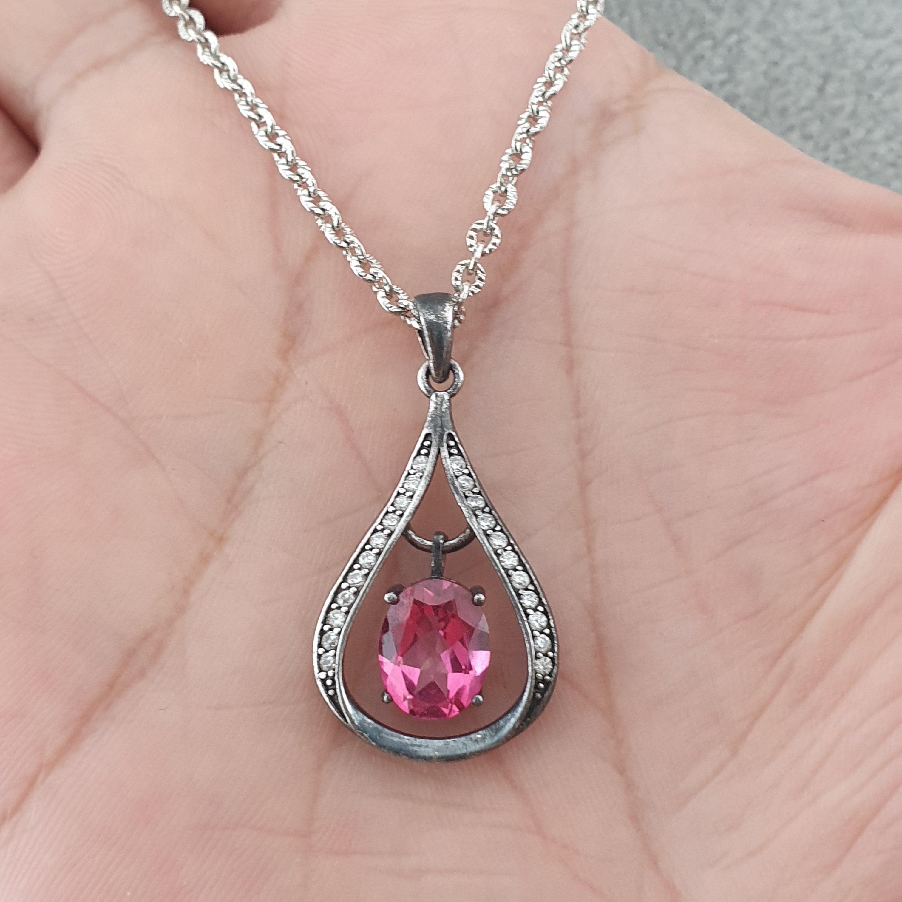 Vintage 925 Silver Tourmaline Pendants Lot of 4 - Unique Natural Gemstone Jewelry, Beautiful Shapes Collector’s Set