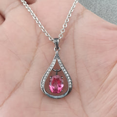 Vintage 925 Silver Tourmaline Pendants Lot of 4 - Unique Natural Gemstone Jewelry, Beautiful Shapes Collector’s Set