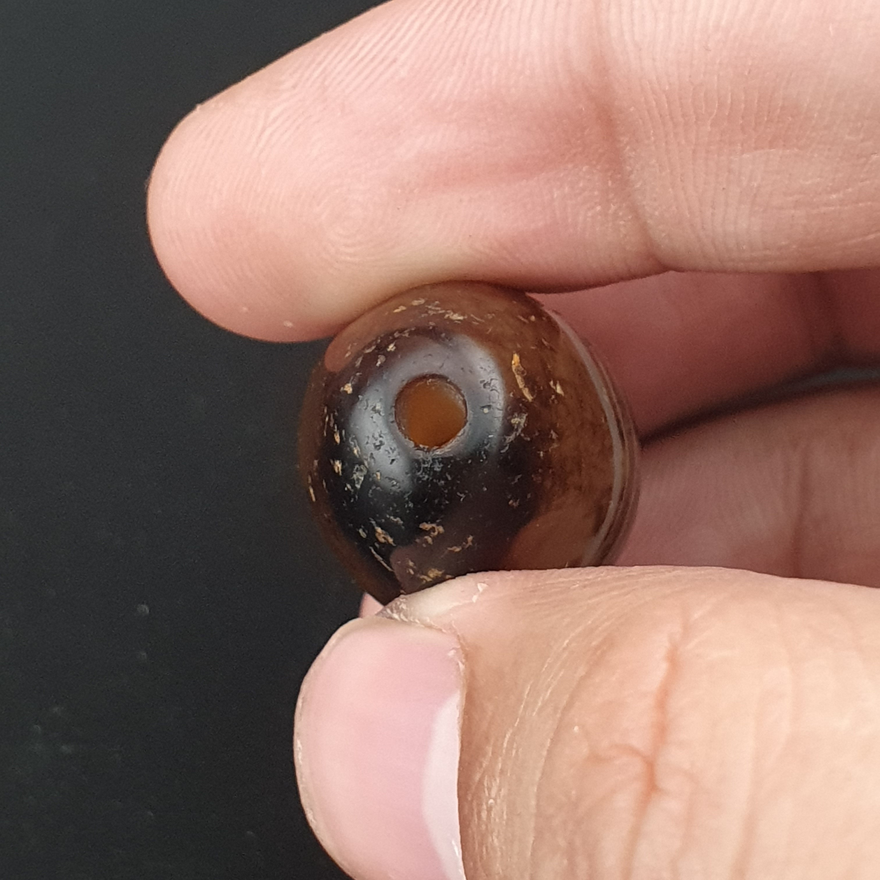Natural Suliemani Eye Pattern Vintage Agate Bead Amulet