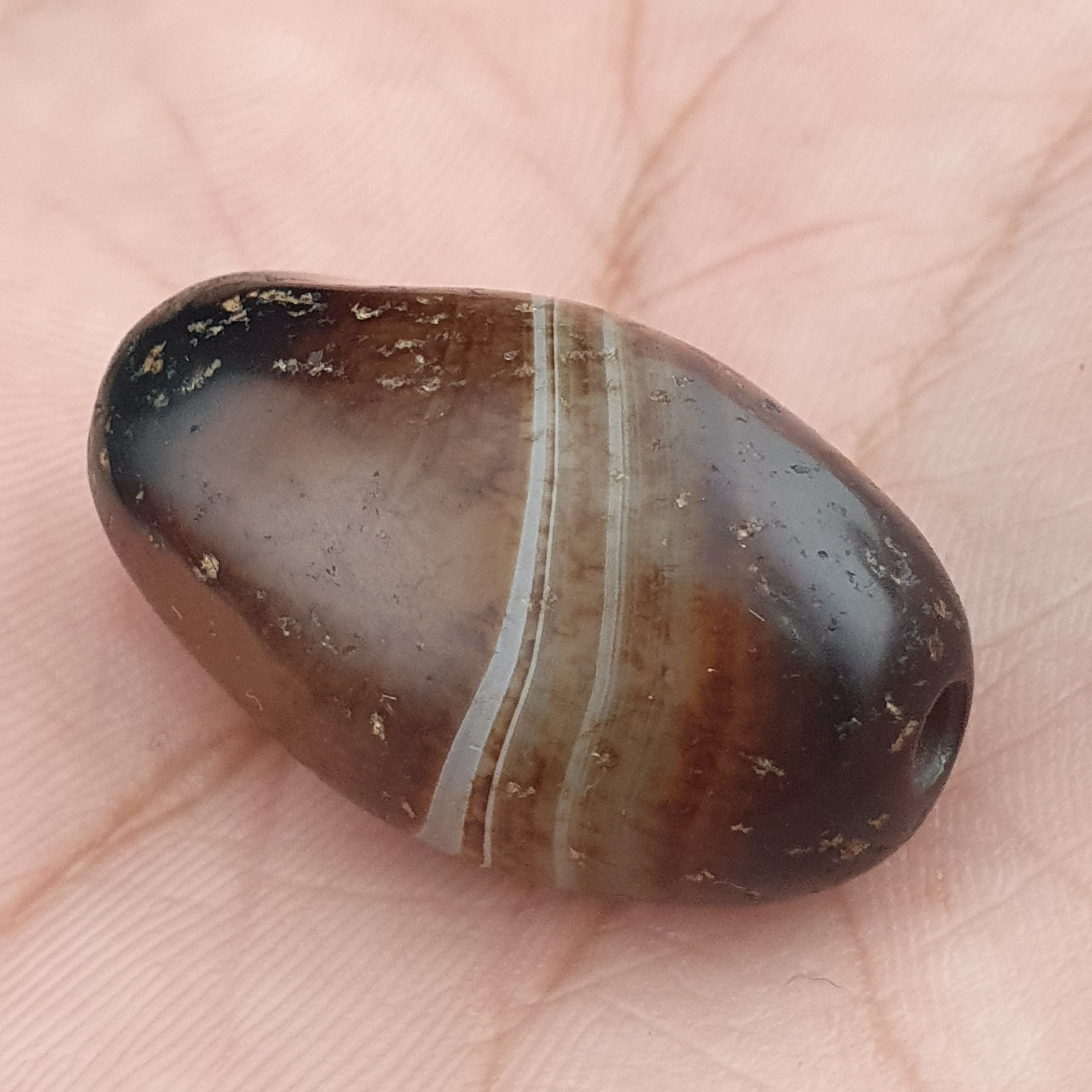 Natural Suliemani Eye Pattern Vintage Agate Bead Amulet