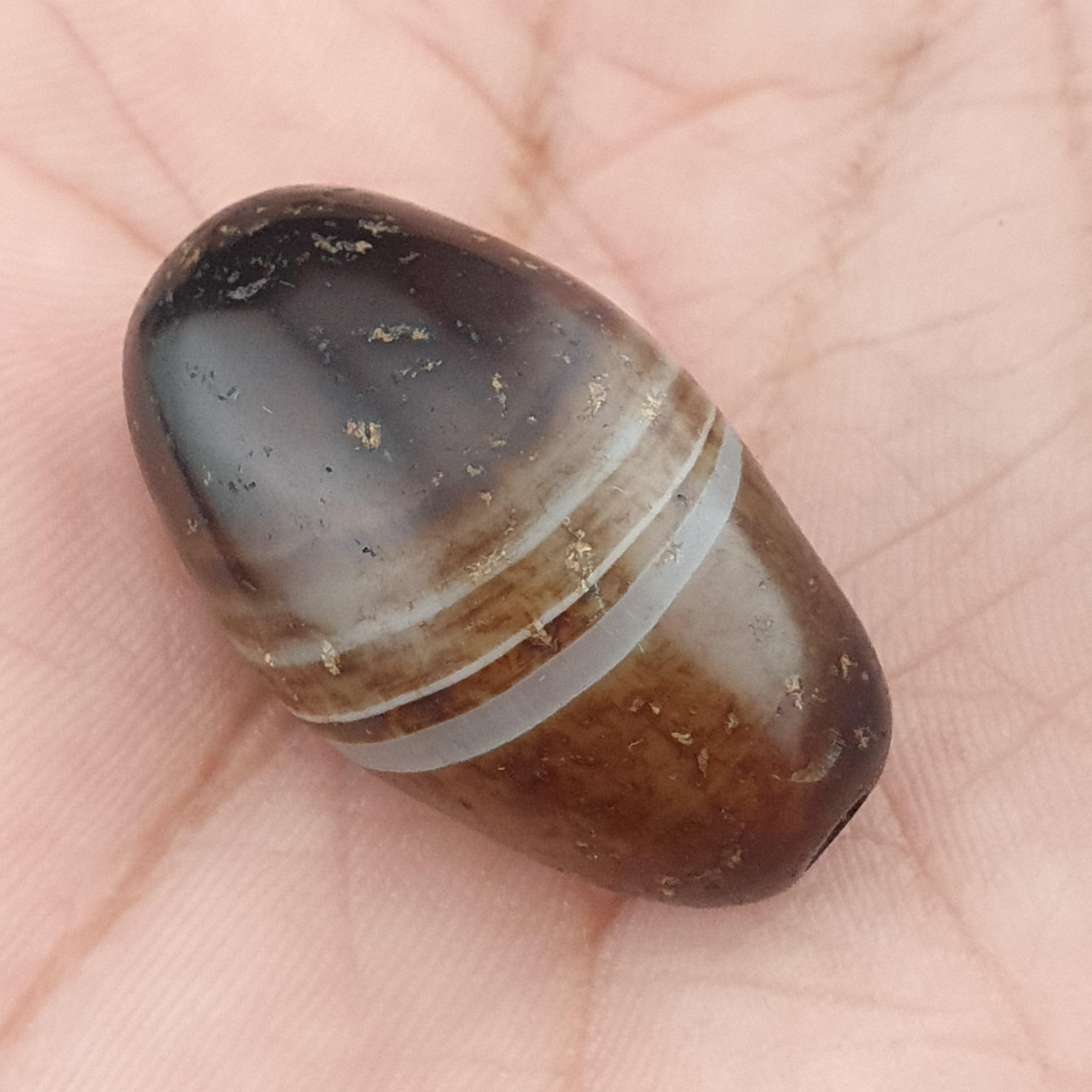 Natural Suliemani Eye Pattern Vintage Agate Bead Amulet