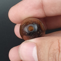 Natural Suliemani Eye Pattern Vintage Agate Bead Amulet