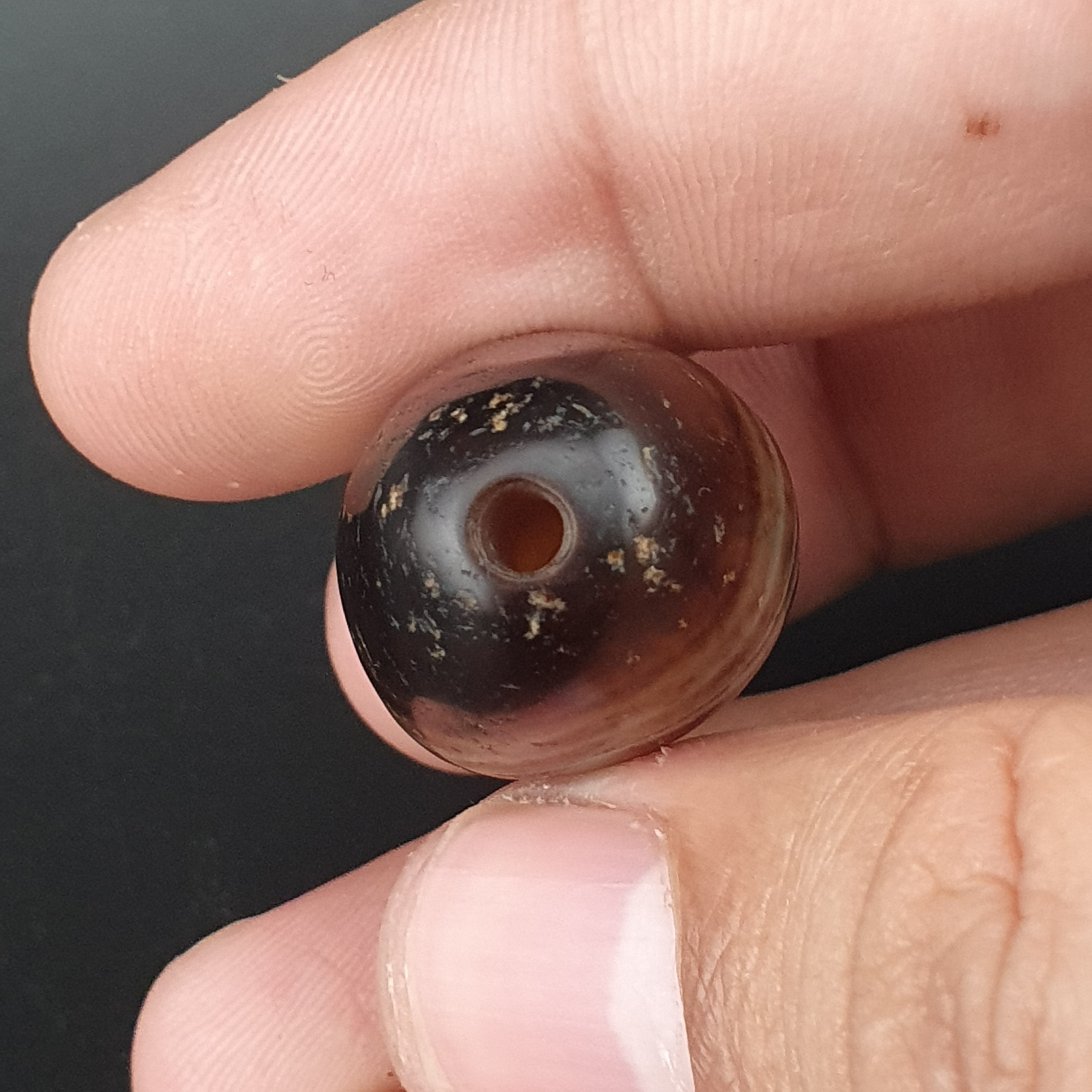 Natural Suliemani Eye Pattern Vintage Agate Bead Amulet