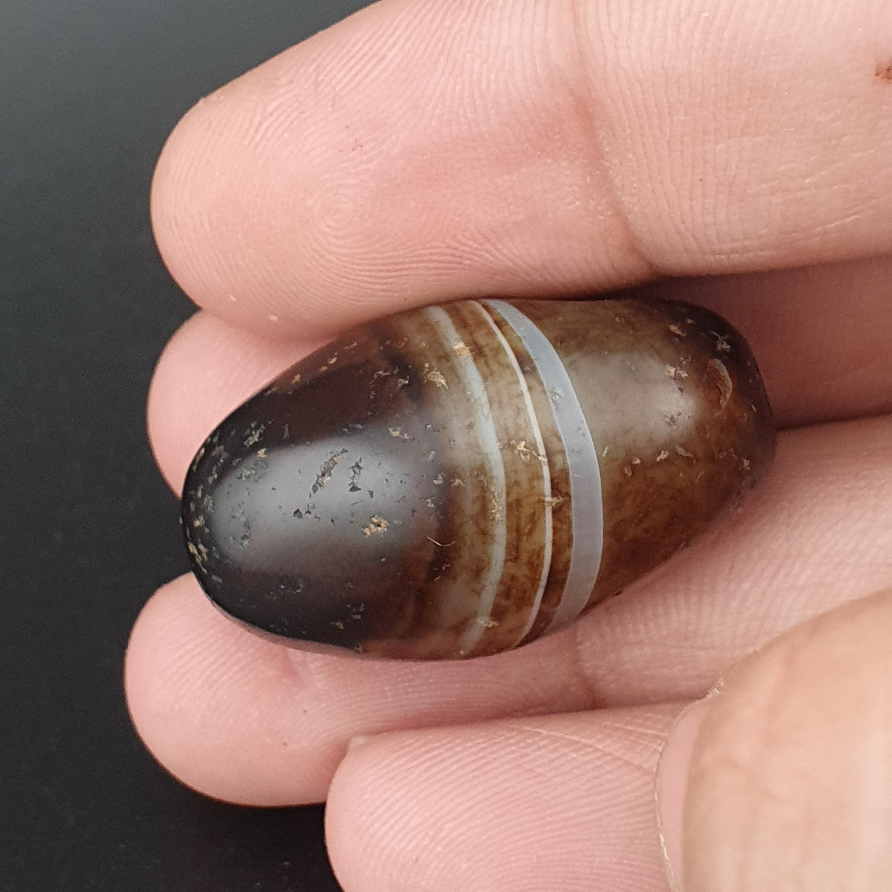 Natural Suliemani Eye Pattern Vintage Agate Bead Amulet