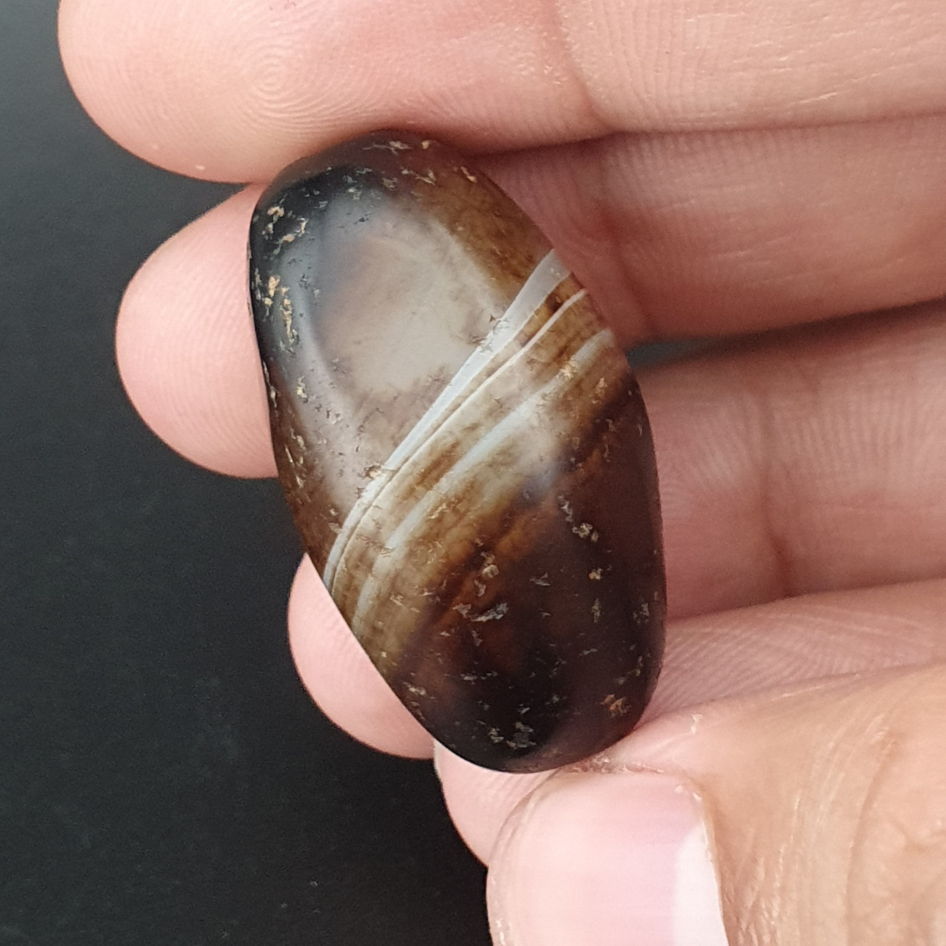 Natural Suliemani Eye Pattern Vintage Agate Bead Amulet
