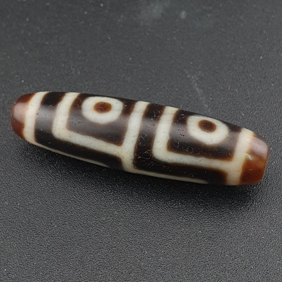 Antique 4 Eyes Himalayan Tibetan Agate Dzi Bead Amulet
