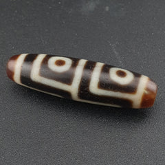 Antique 4 Eyes Himalayan Tibetan Agate Dzi Bead Amulet