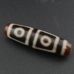 Antique 4 Eyes Himalayan Tibetan Agate Dzi Bead Amulet